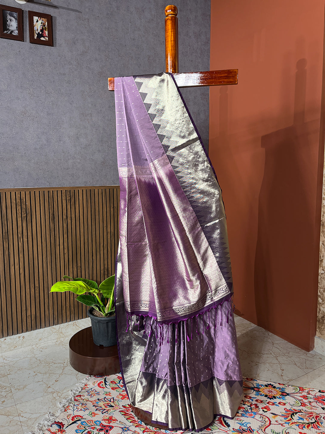 Amruta Purple Soft Semi Silk Saree