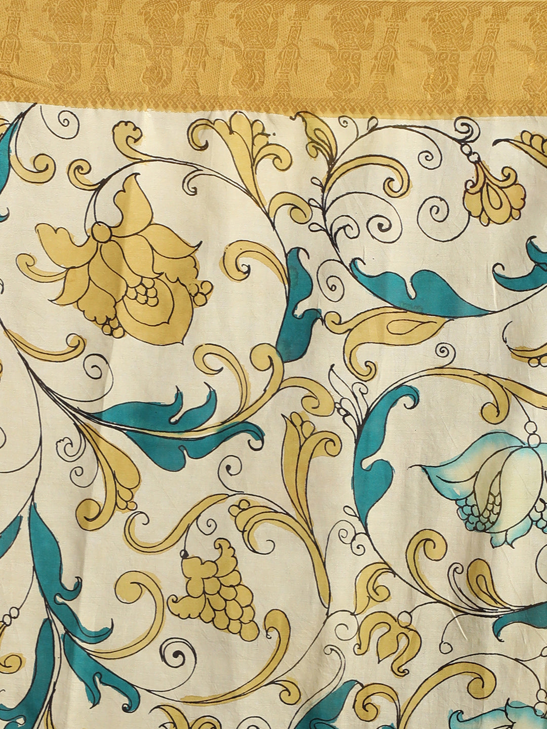 Pushp Multicolored Kalamkari Saree