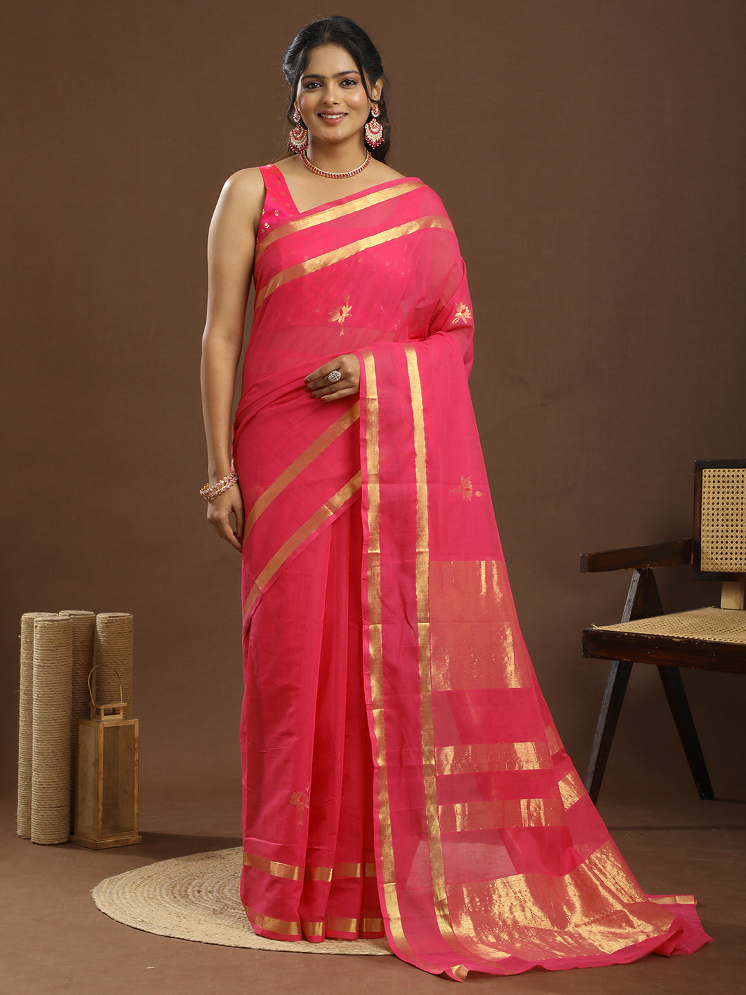 Kamal Fuchsia Venkatagiri Saree