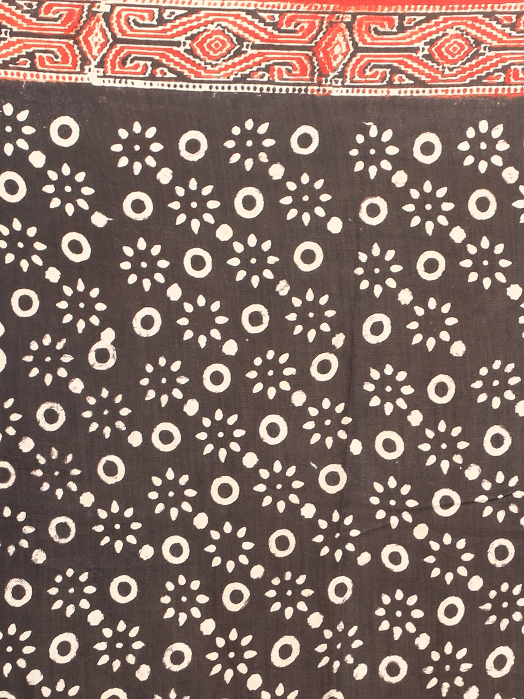 Karmakari Multicolored Ajrakh Saree