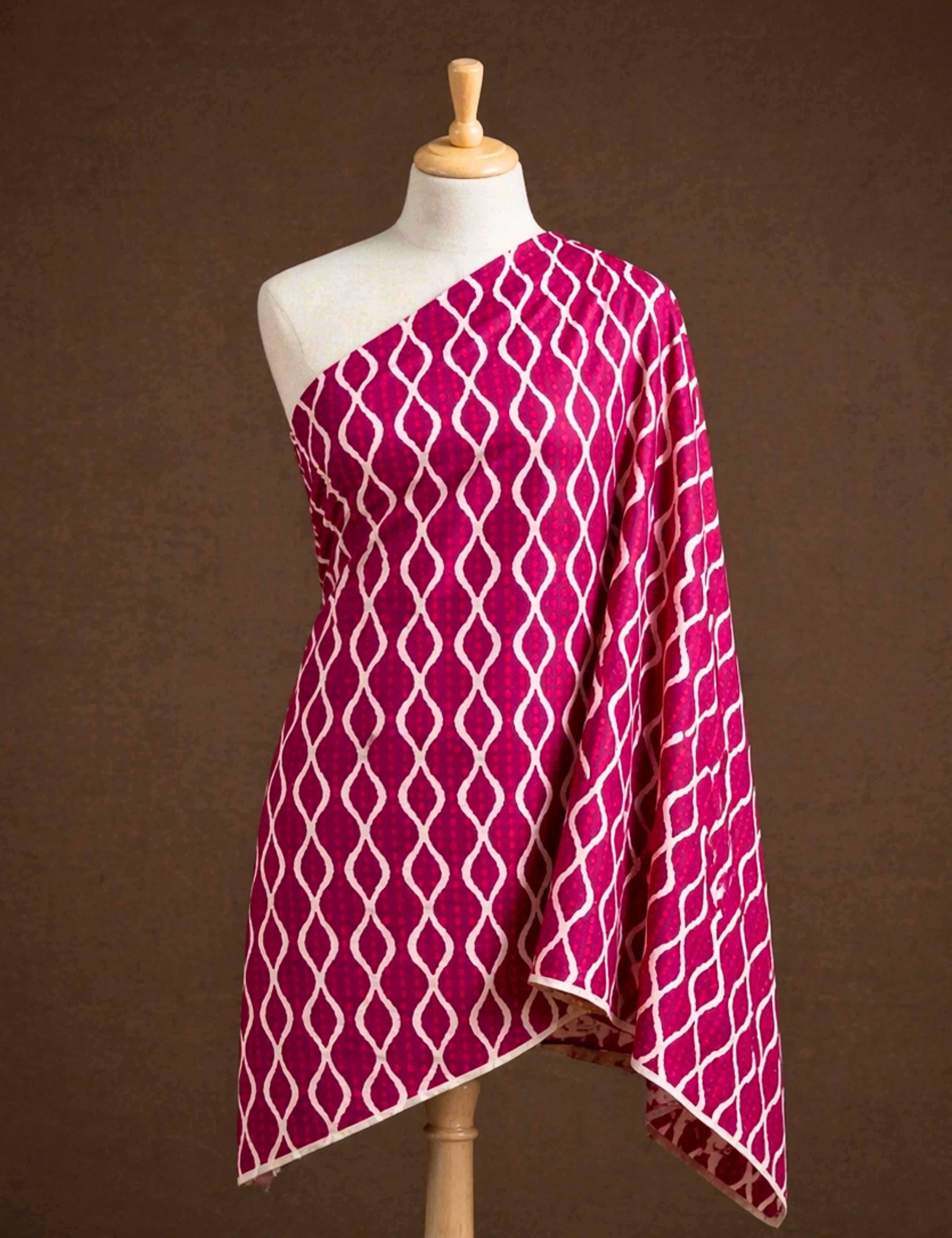 Plum Bagru Fabric