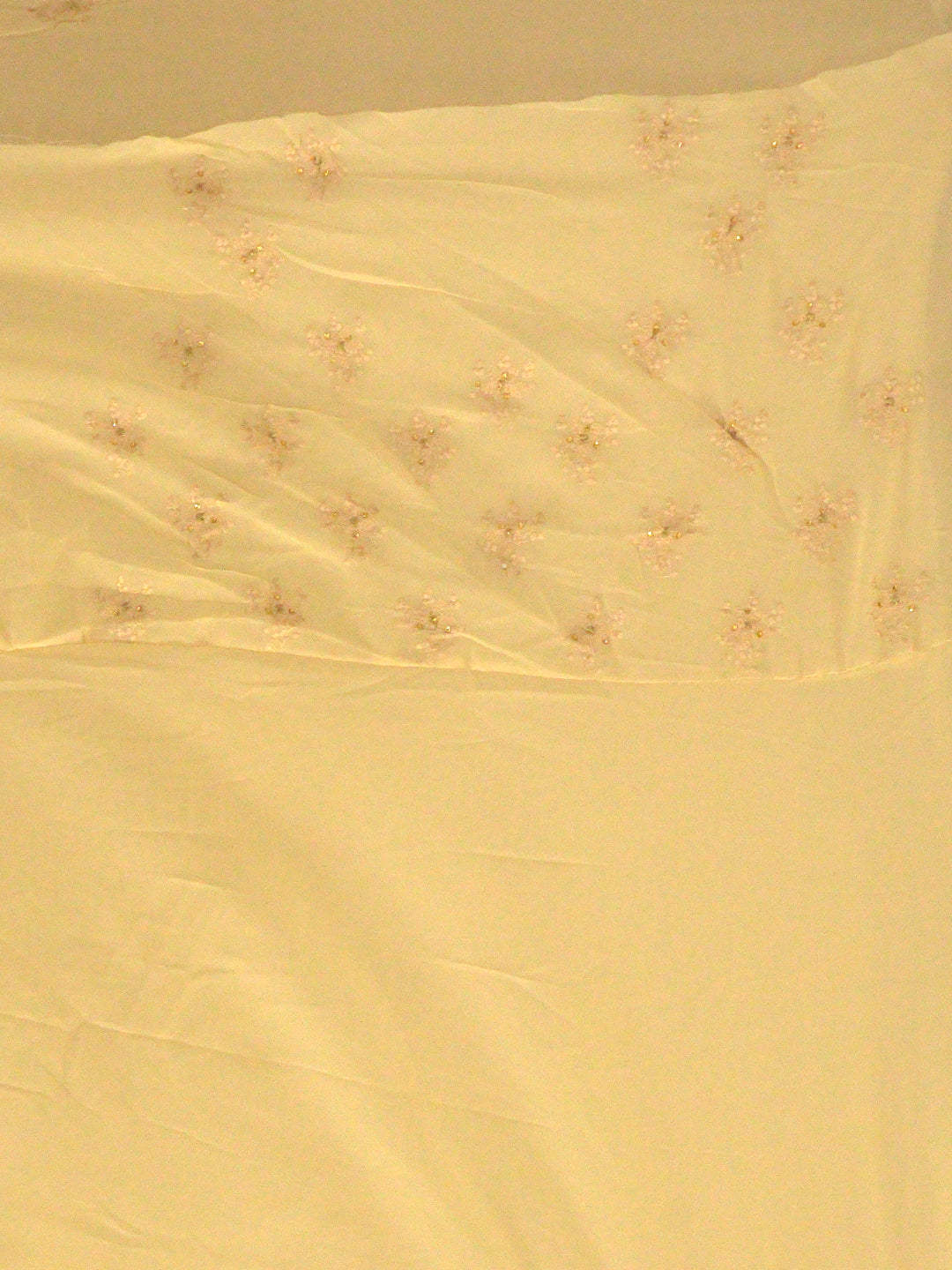 Nazakat Beige Karachi Work Saree