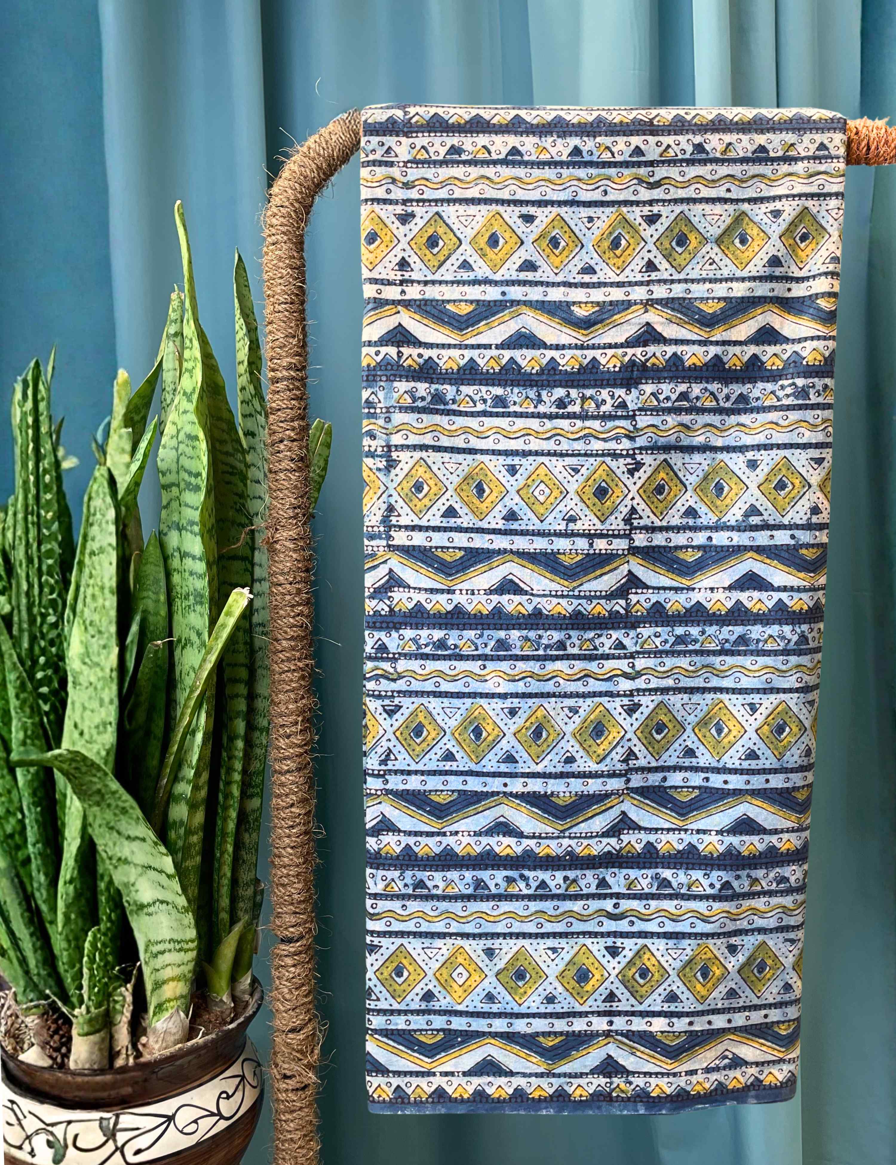 Indigo Ajrakh Fabric