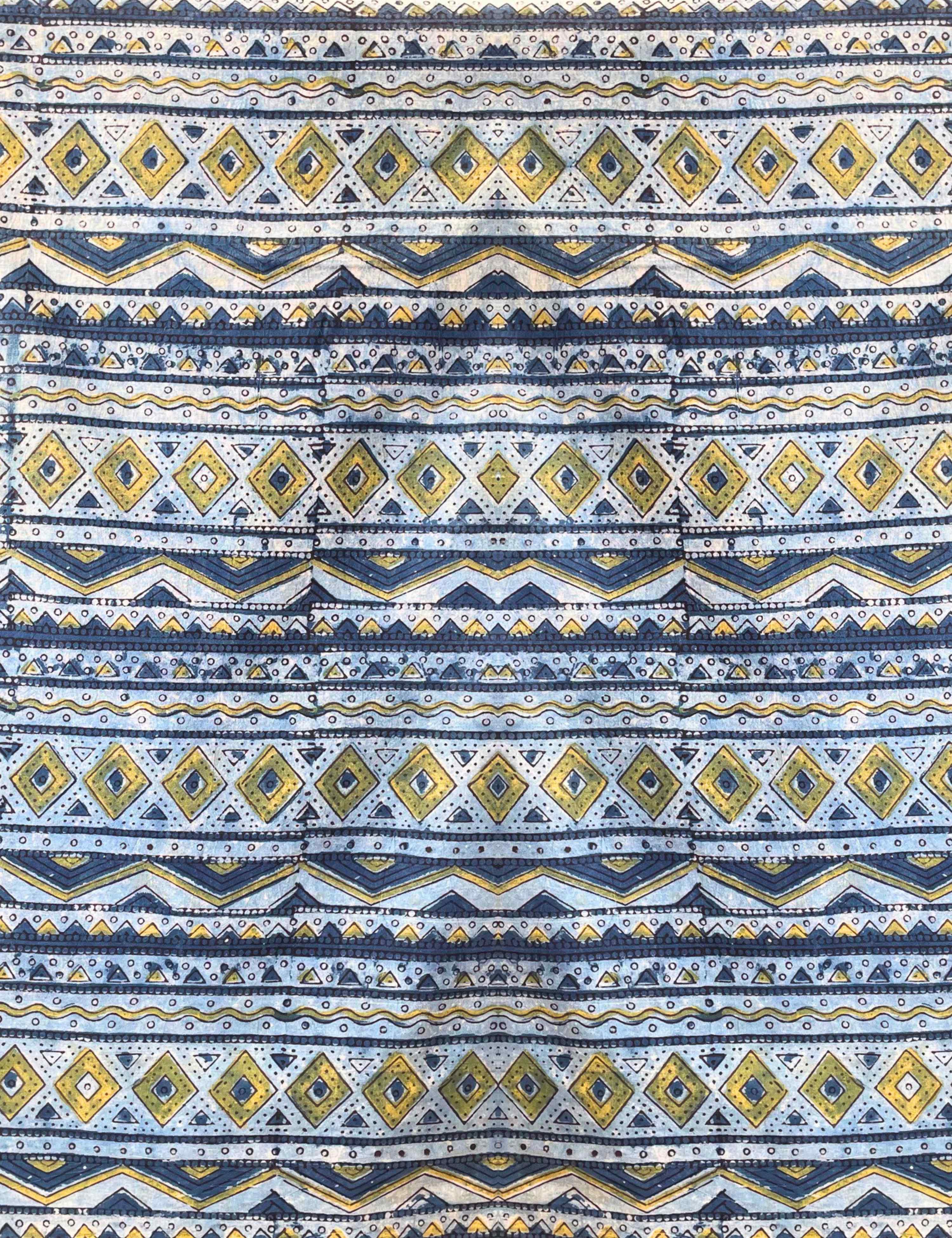 Indigo Ajrakh Fabric