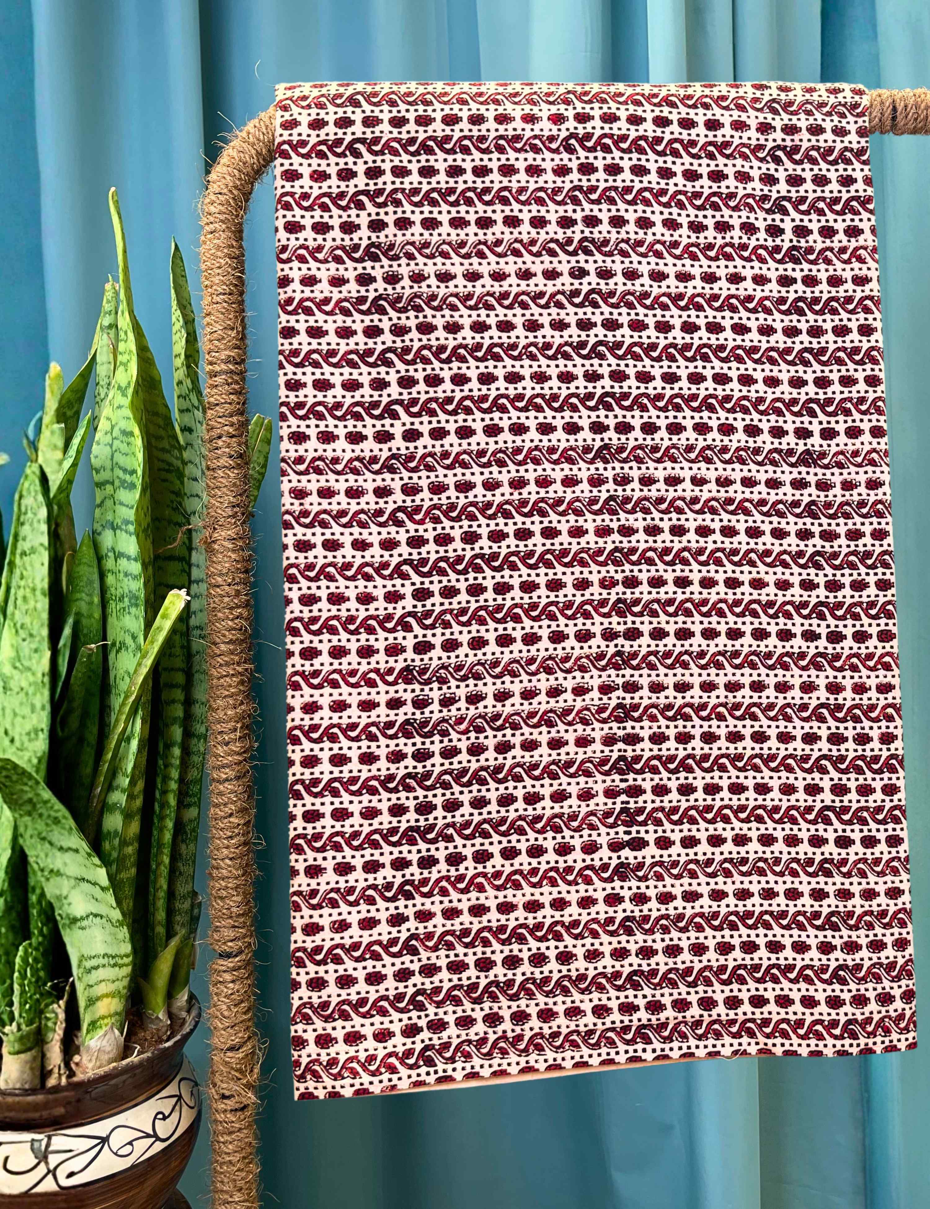 Beige Bagru Fabric