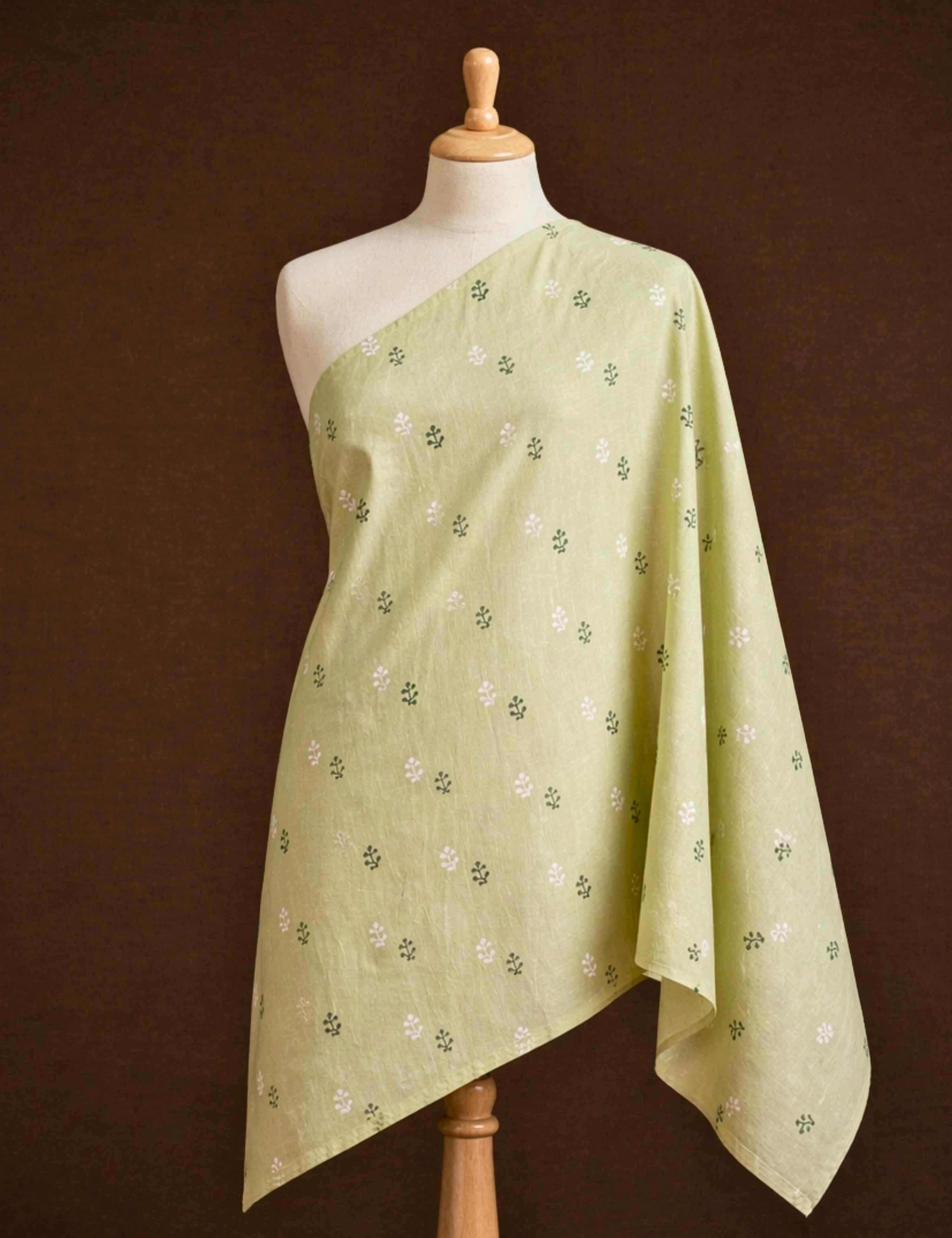 Limegreen Bagru Fabric