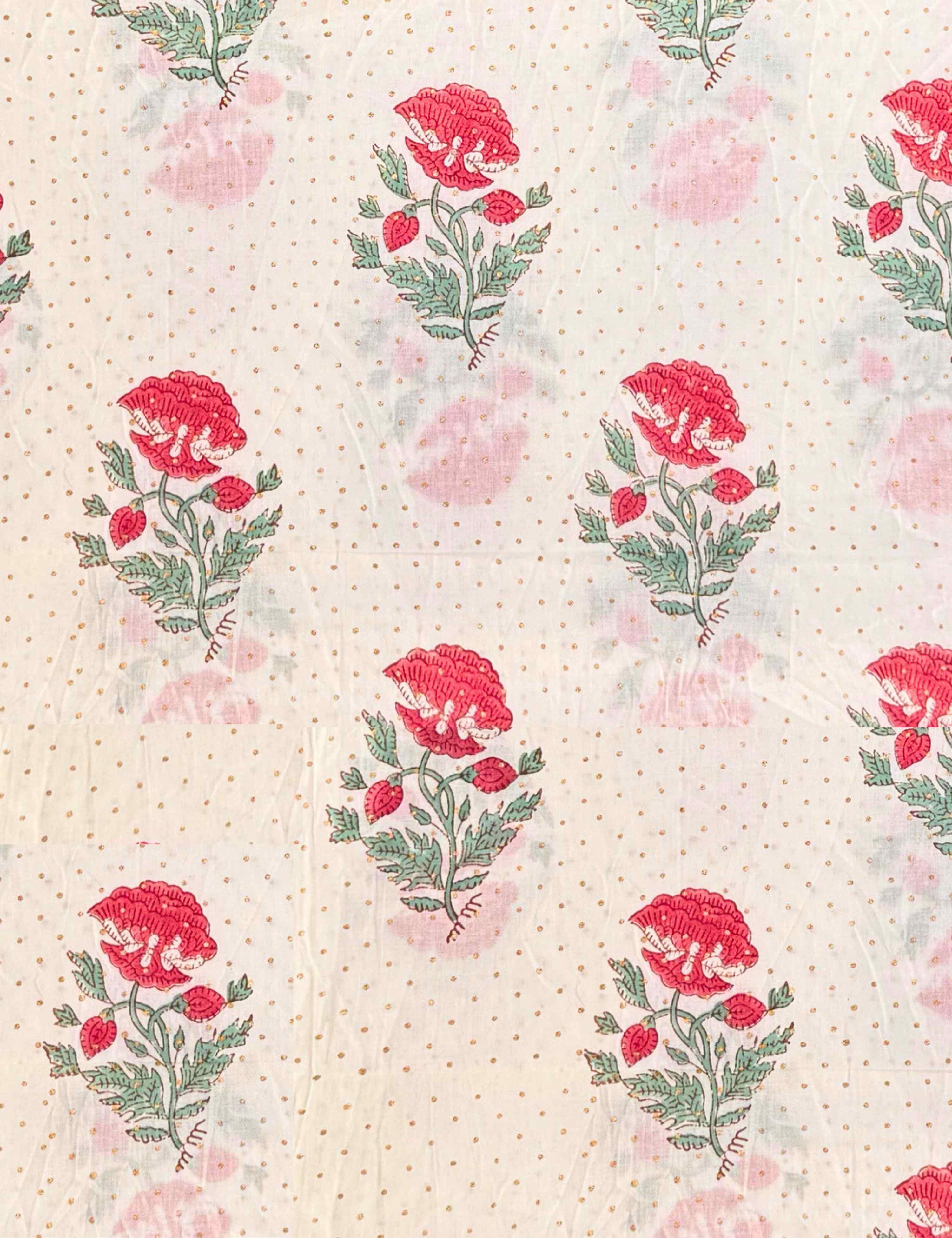 White Sanganeri Fabric