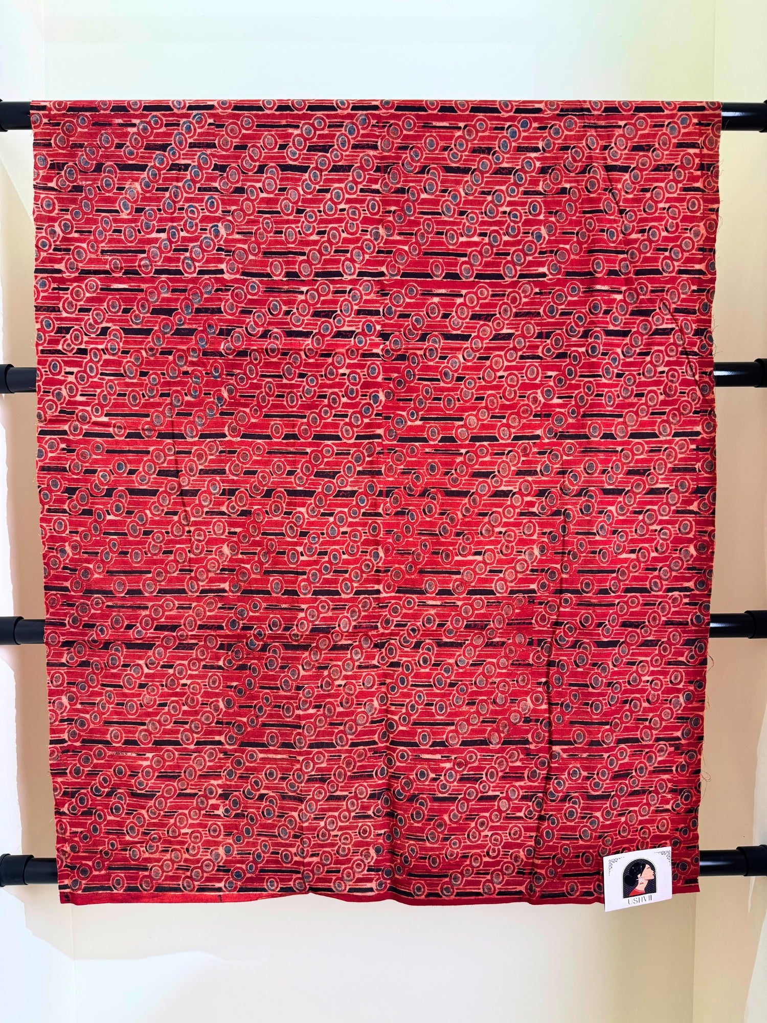 Red Ajrakh Fabric