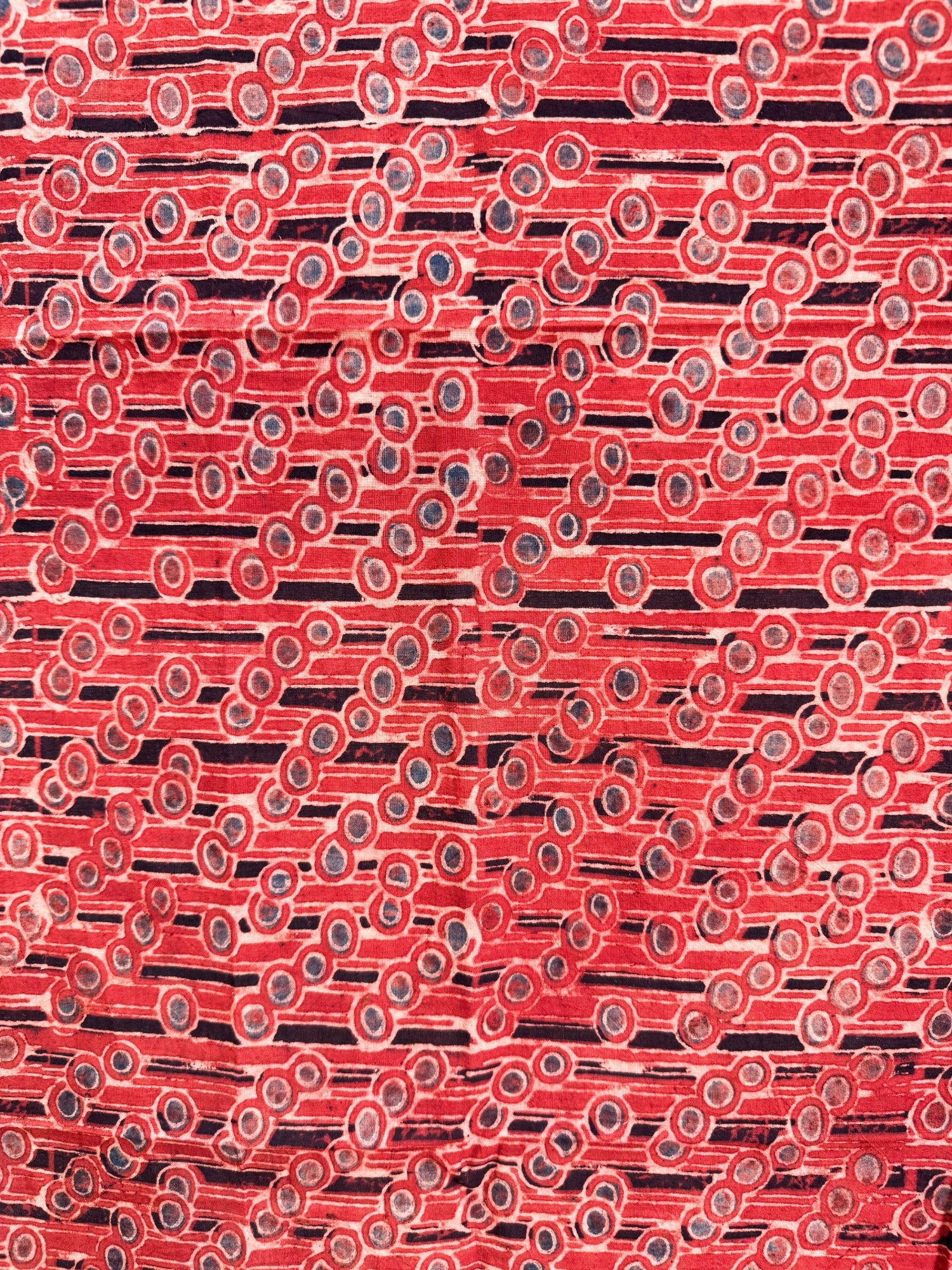 Red Ajrakh Fabric