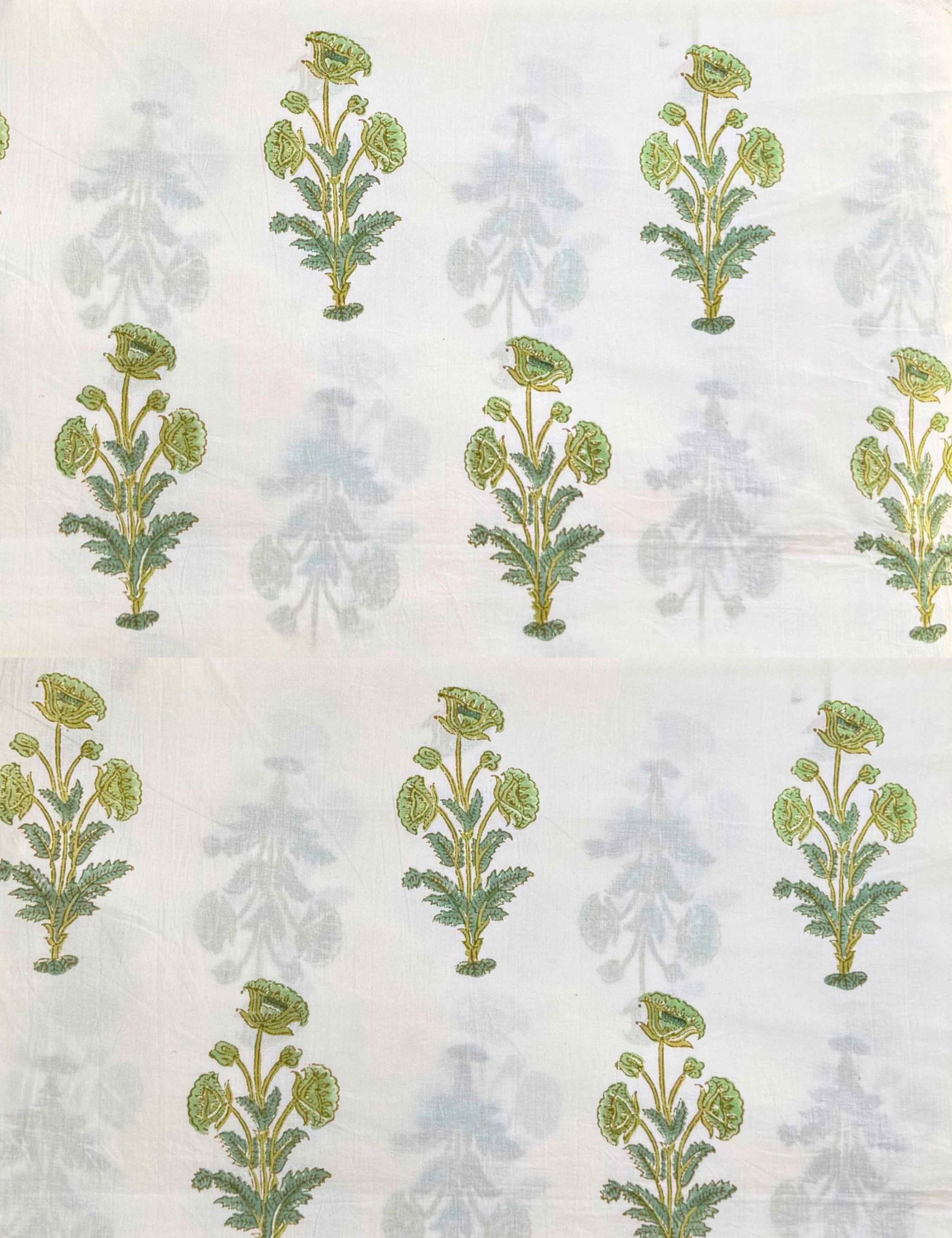 White Sanganeri Fabric