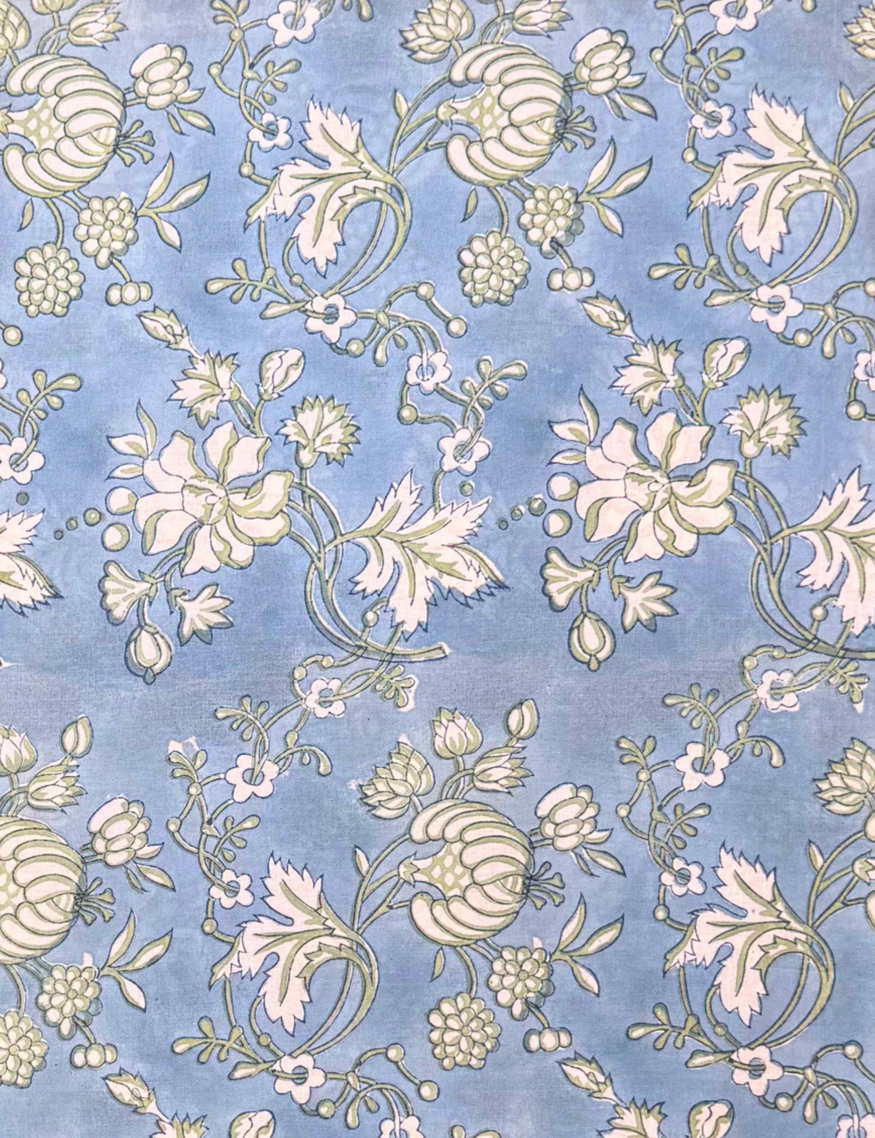 Blue Sanganeri Fabric