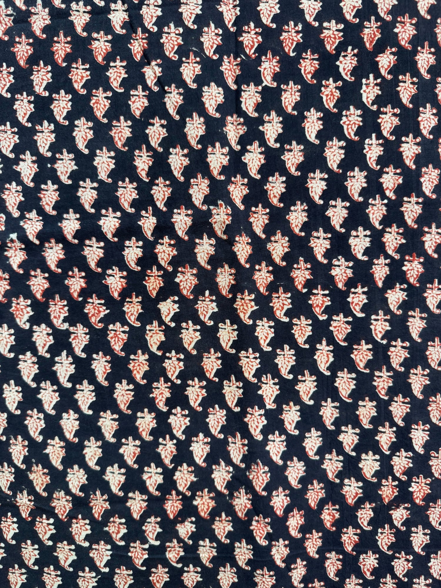 Black Bagru Fabric