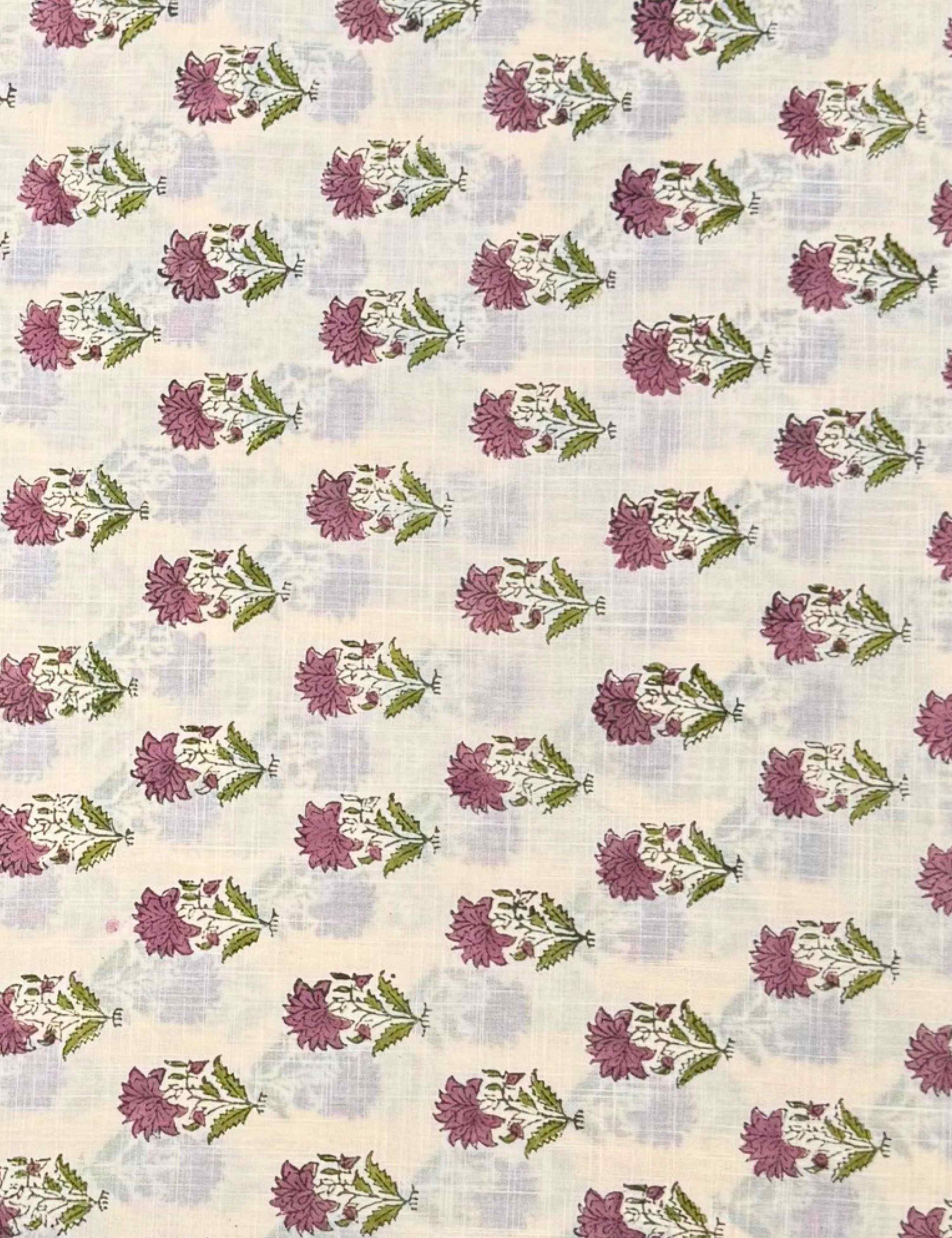 Beige Sanganeri Fabric