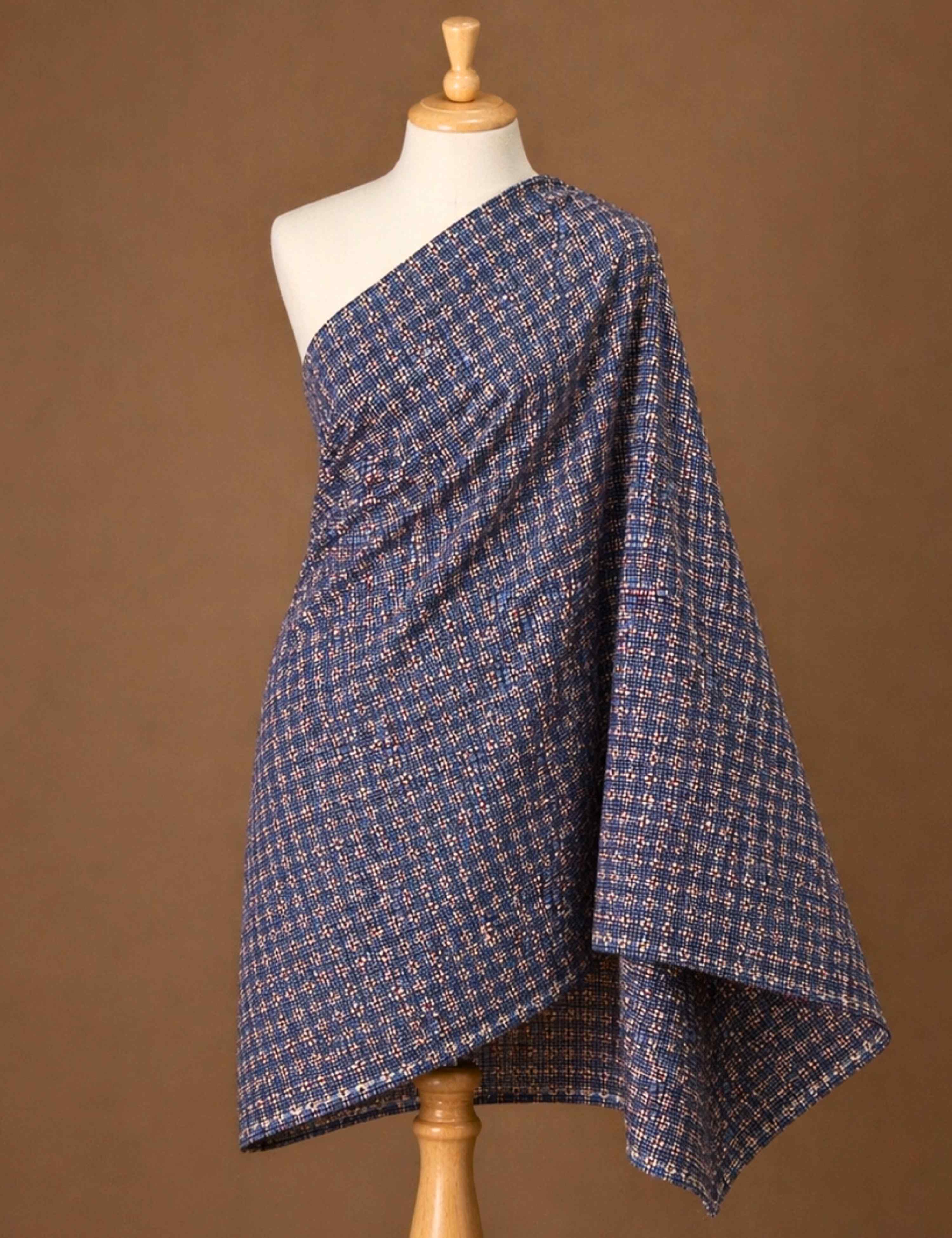 Dark Blue Bagru Fabric