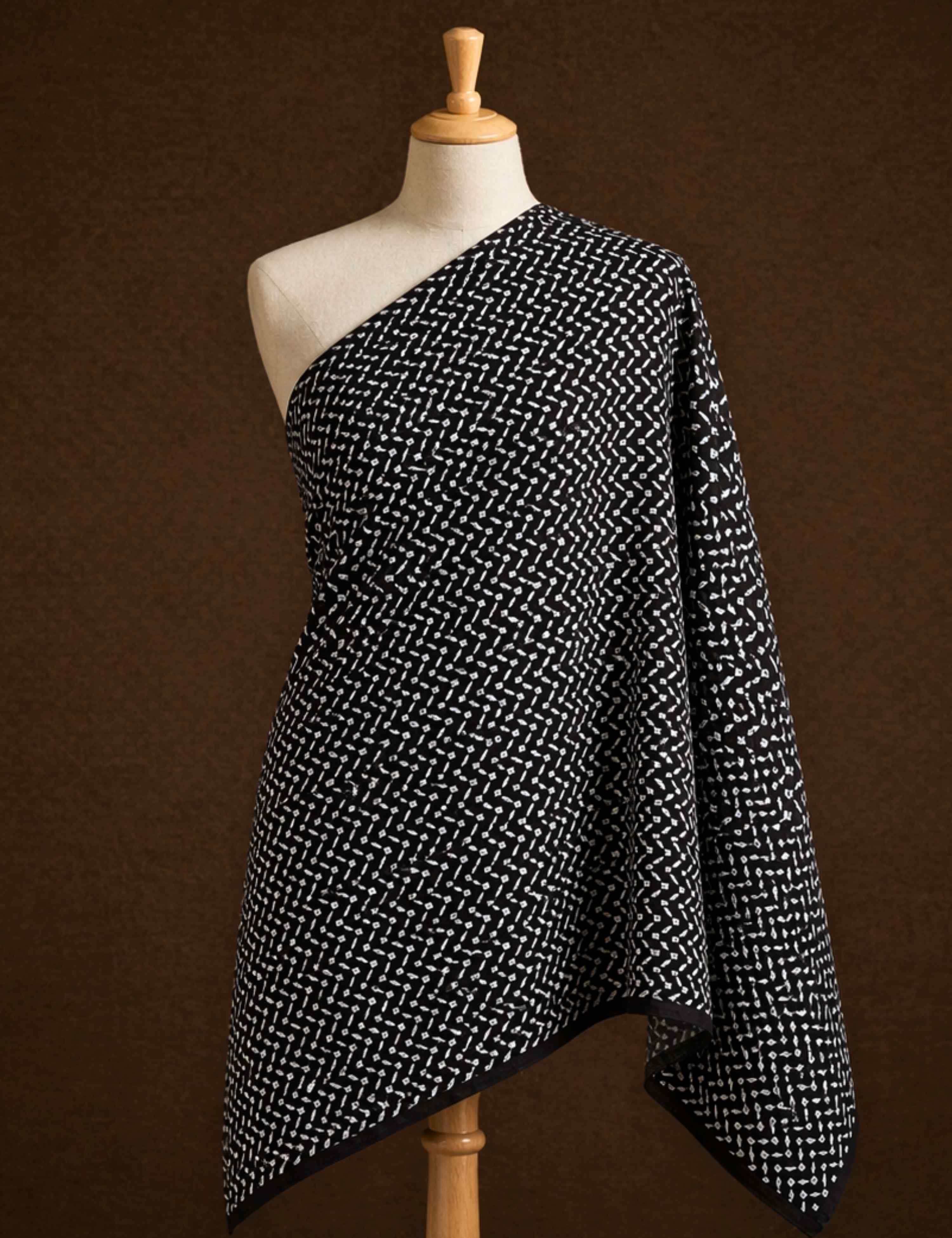 Navy Bagru Fabric