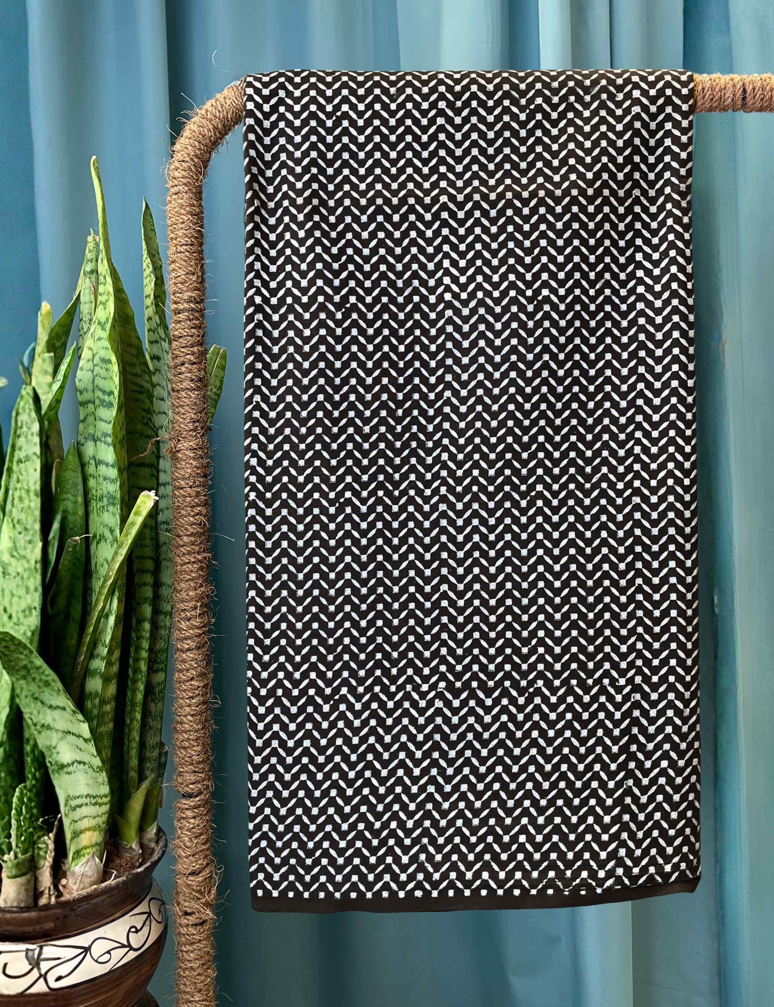 Navy Bagru Fabric