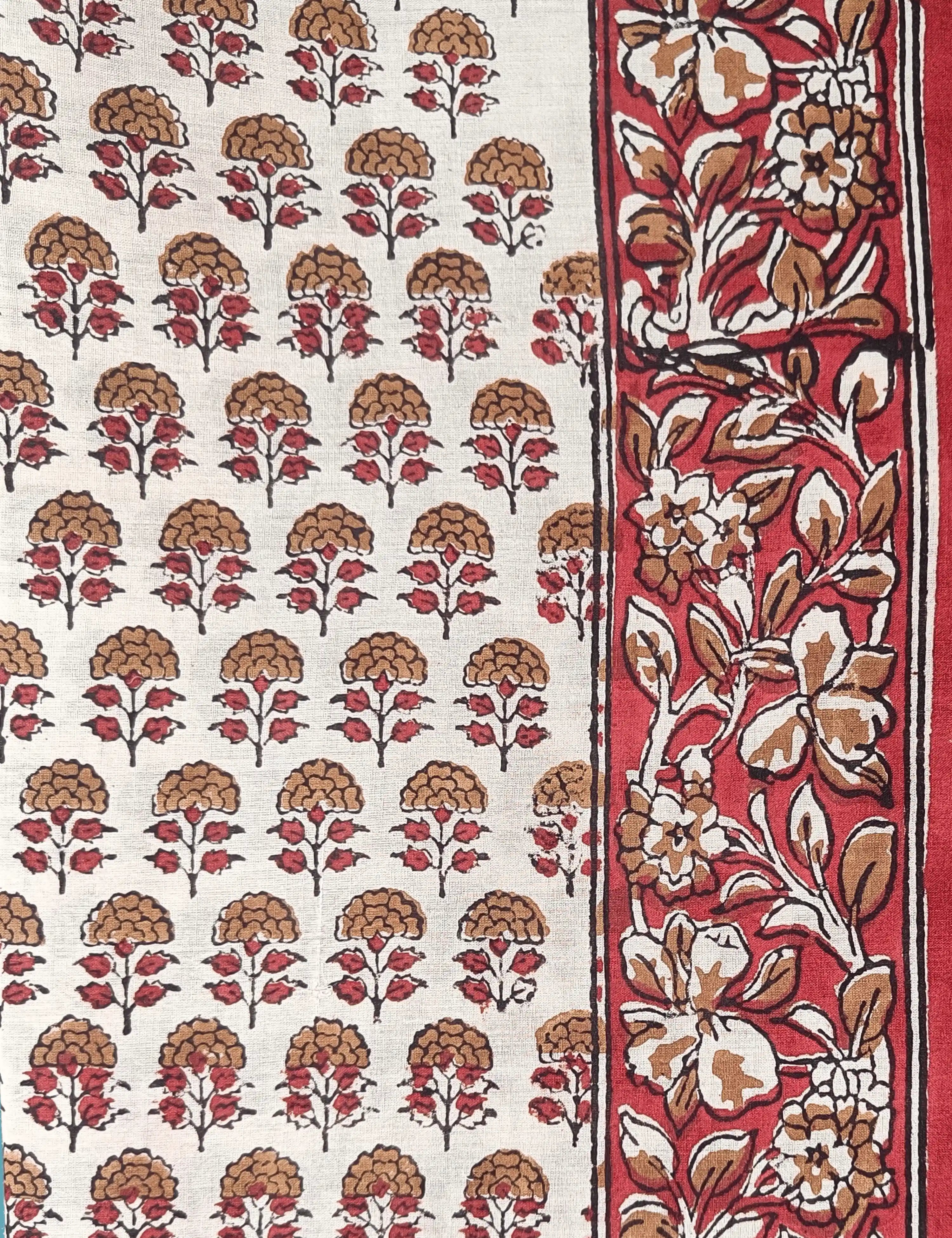 Indus Beige Bagru Saree