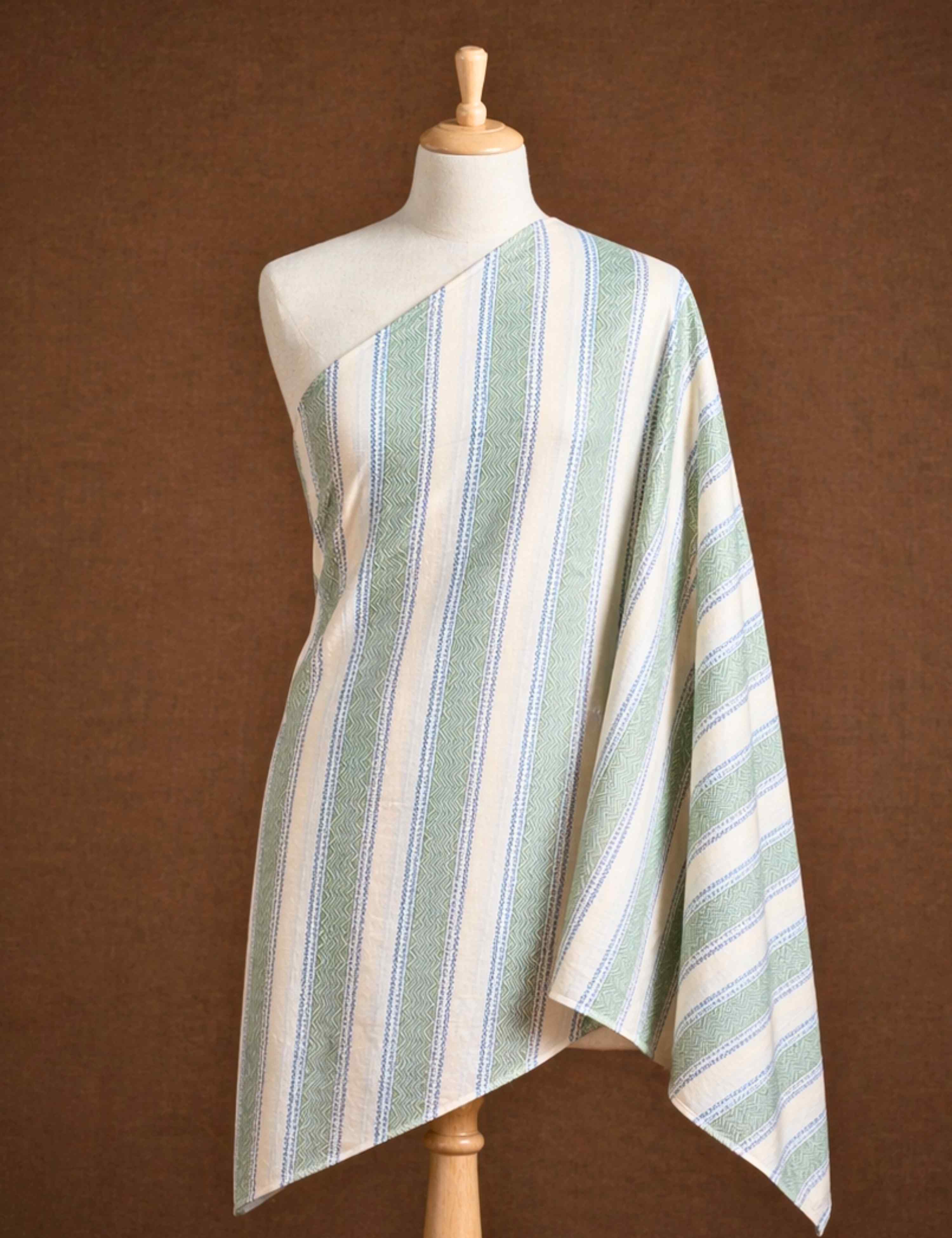 Beige Bagru Fabric