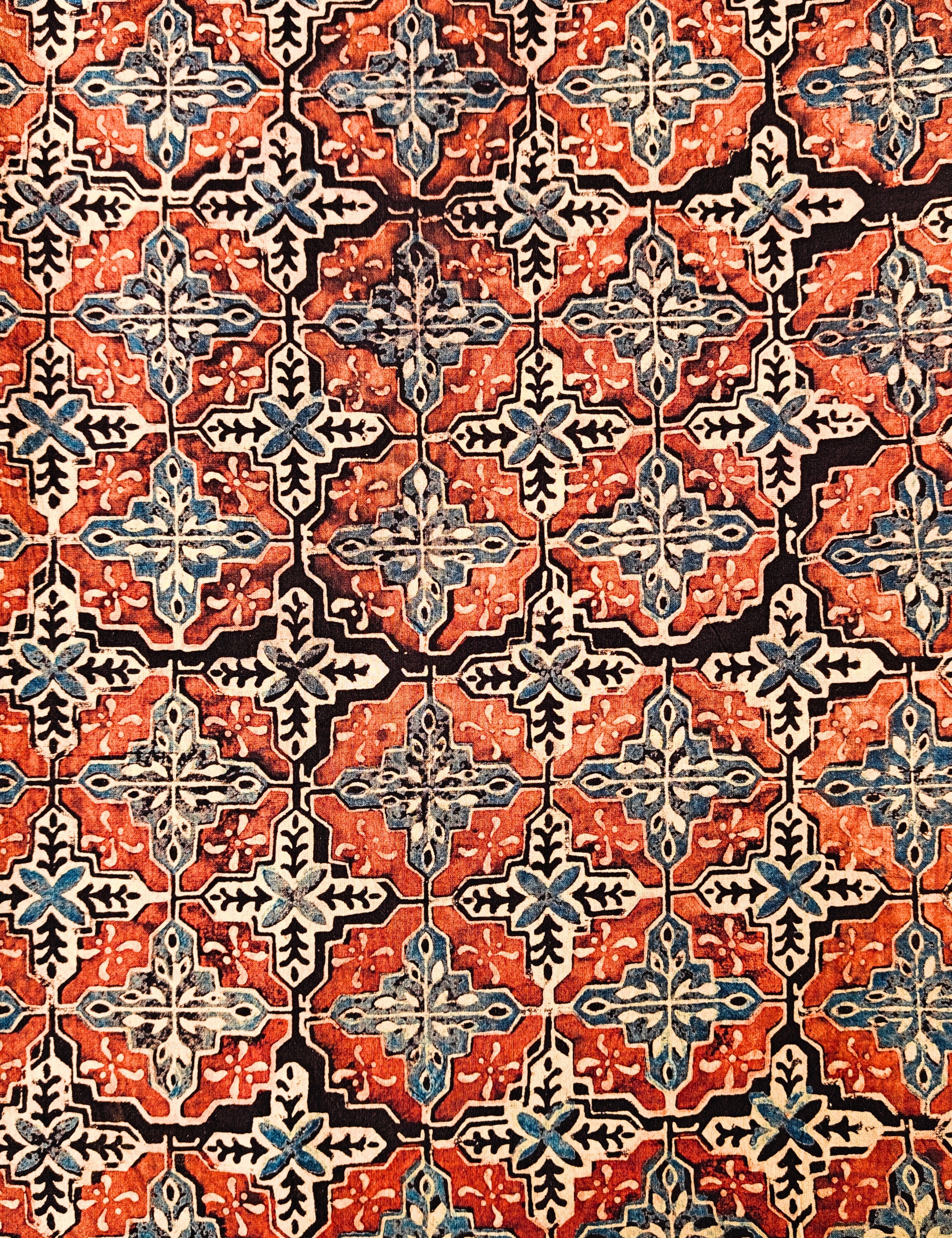 Maroon Ajrakh Fabric