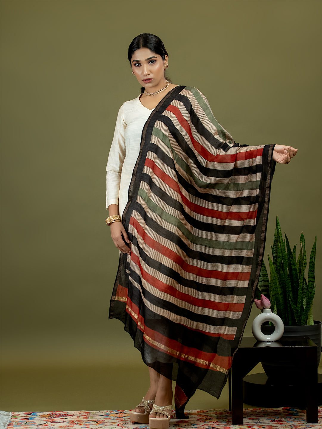 Rituja Multicolored Ajrakh Dupatta