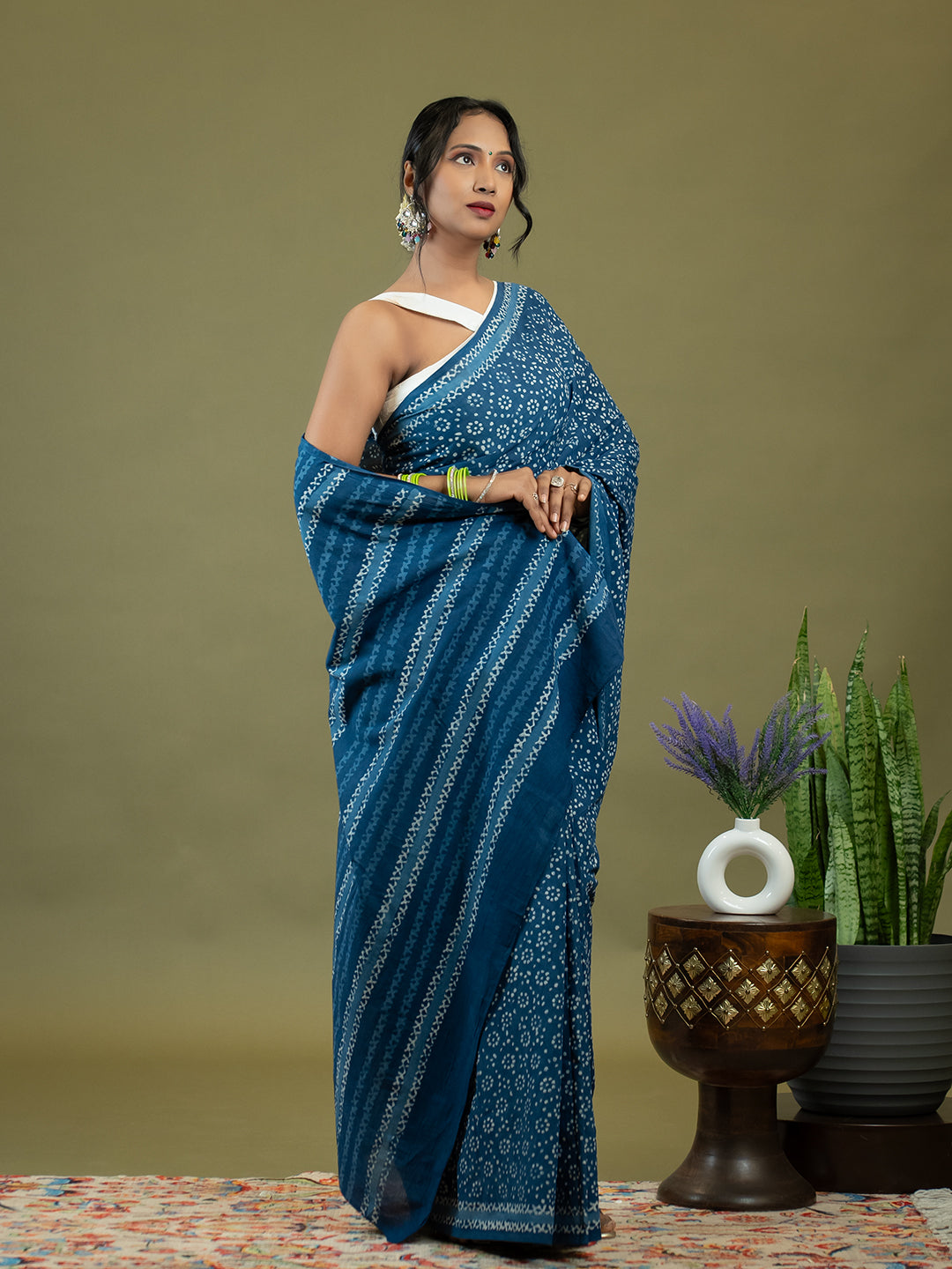 Taru Indigo Dabu Saree
