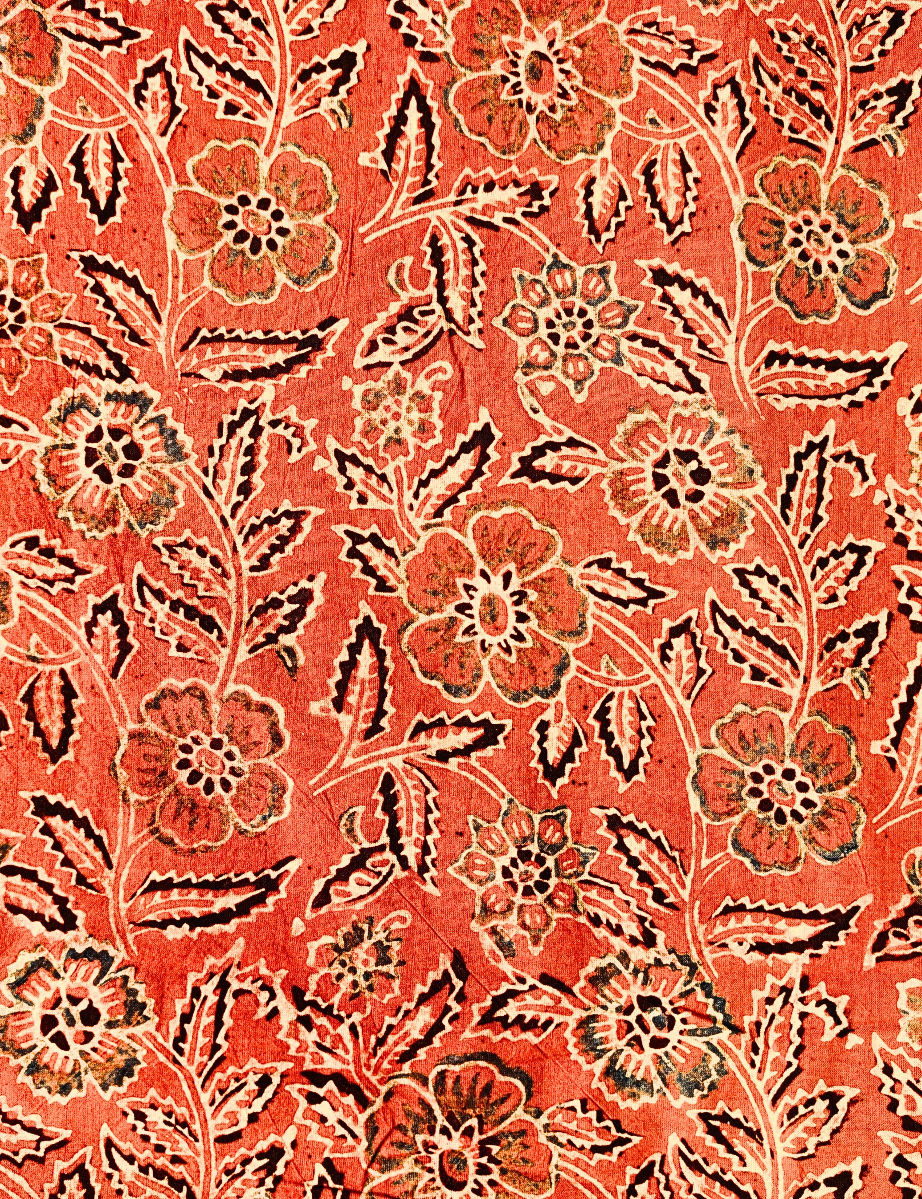 Red Ajrakh Fabric