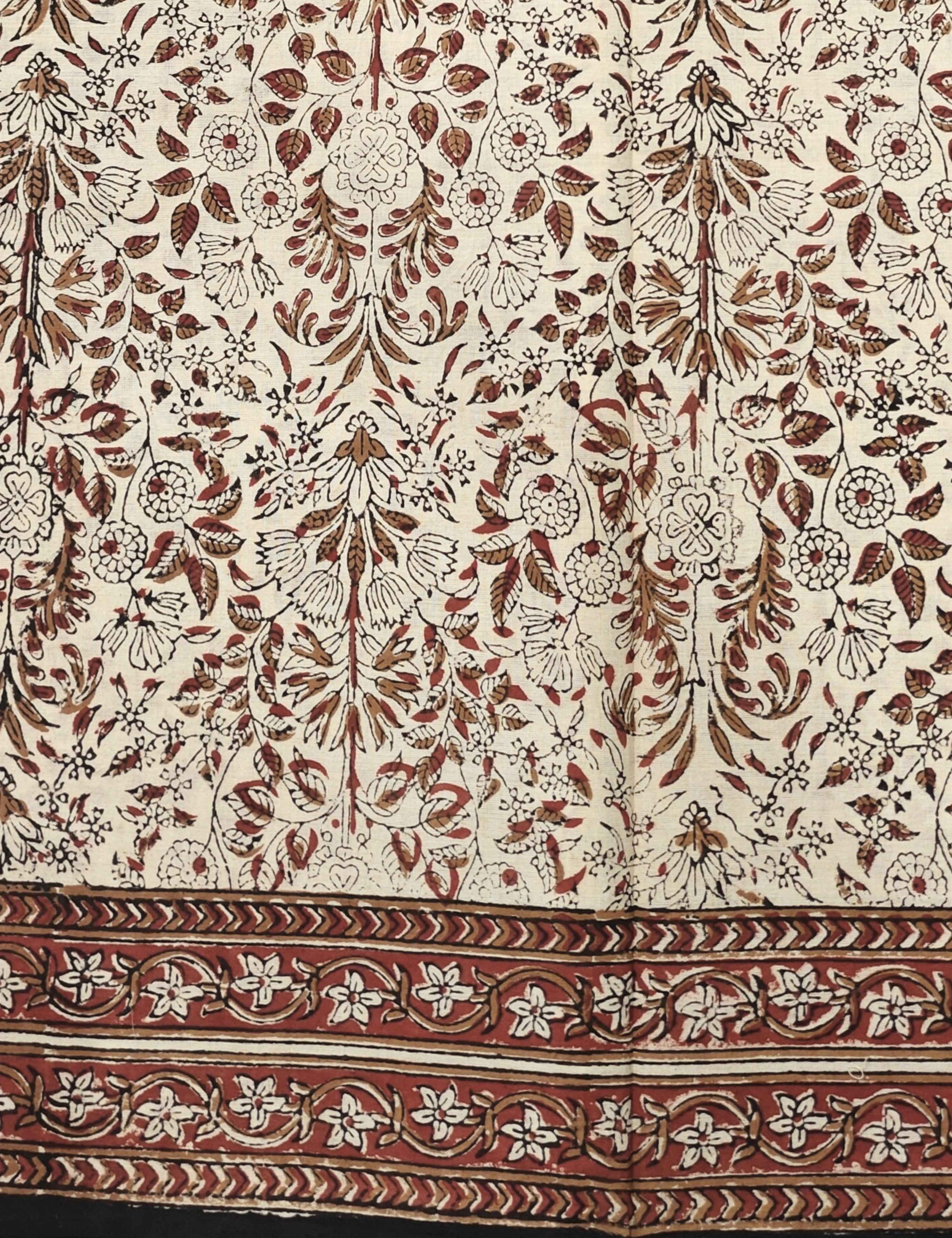 Indus Beige Bagru Saree