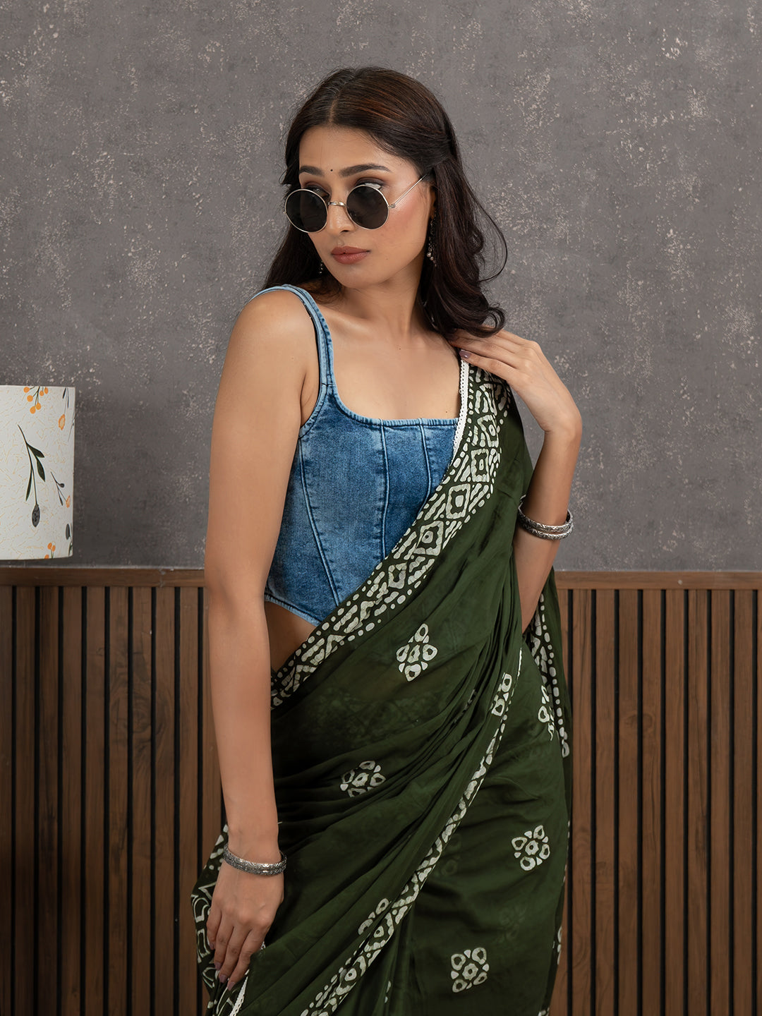 Suti Barfi Henna Batik Saree