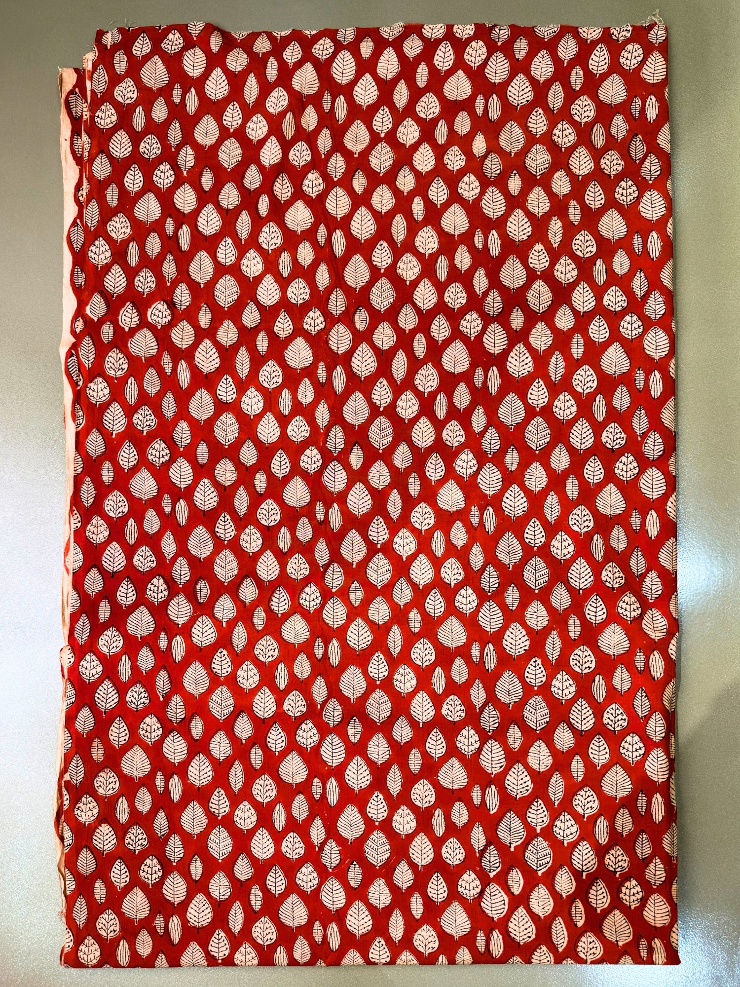 Red Bagru Fabric
