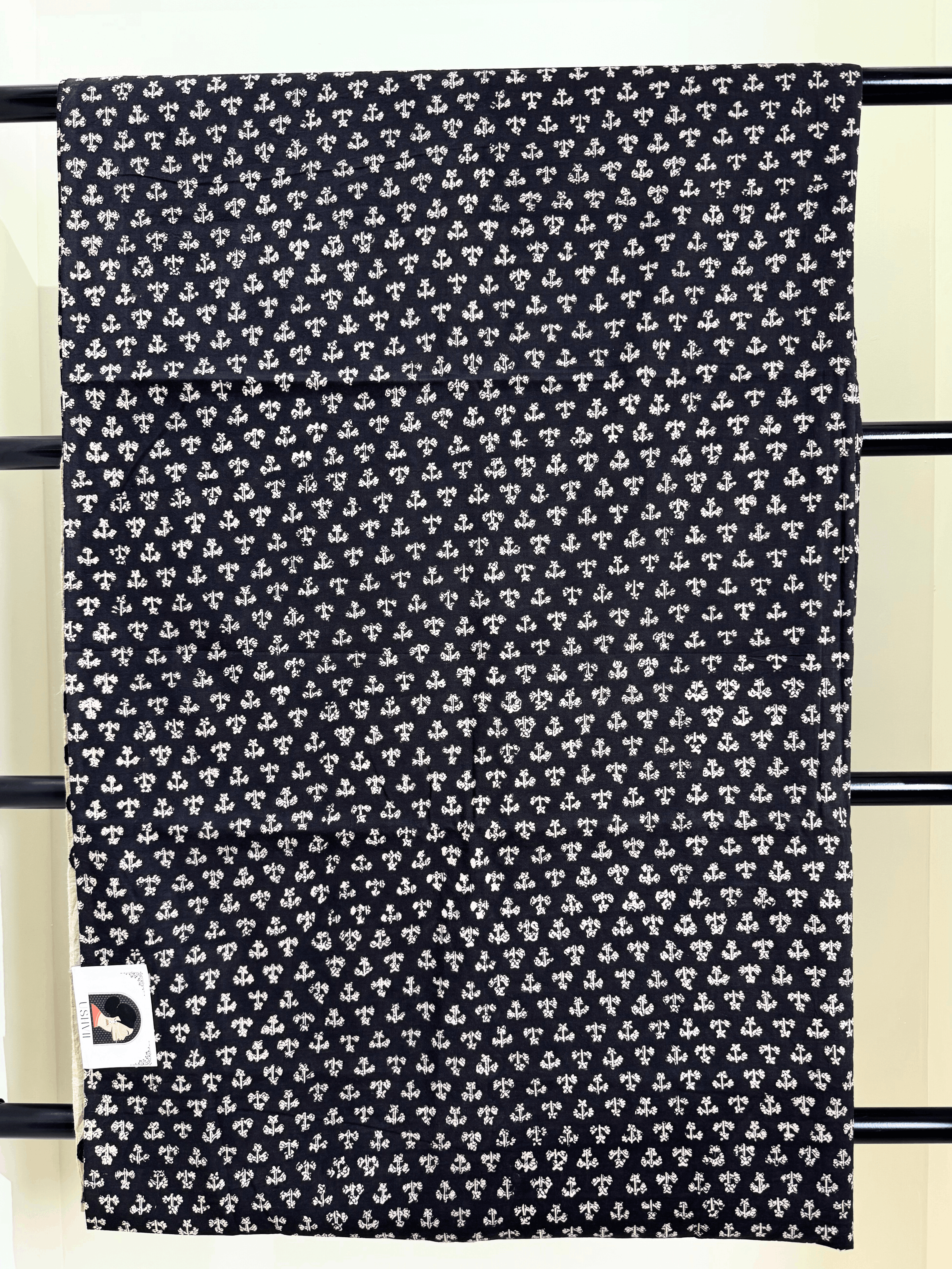 Black Bagru Fabric