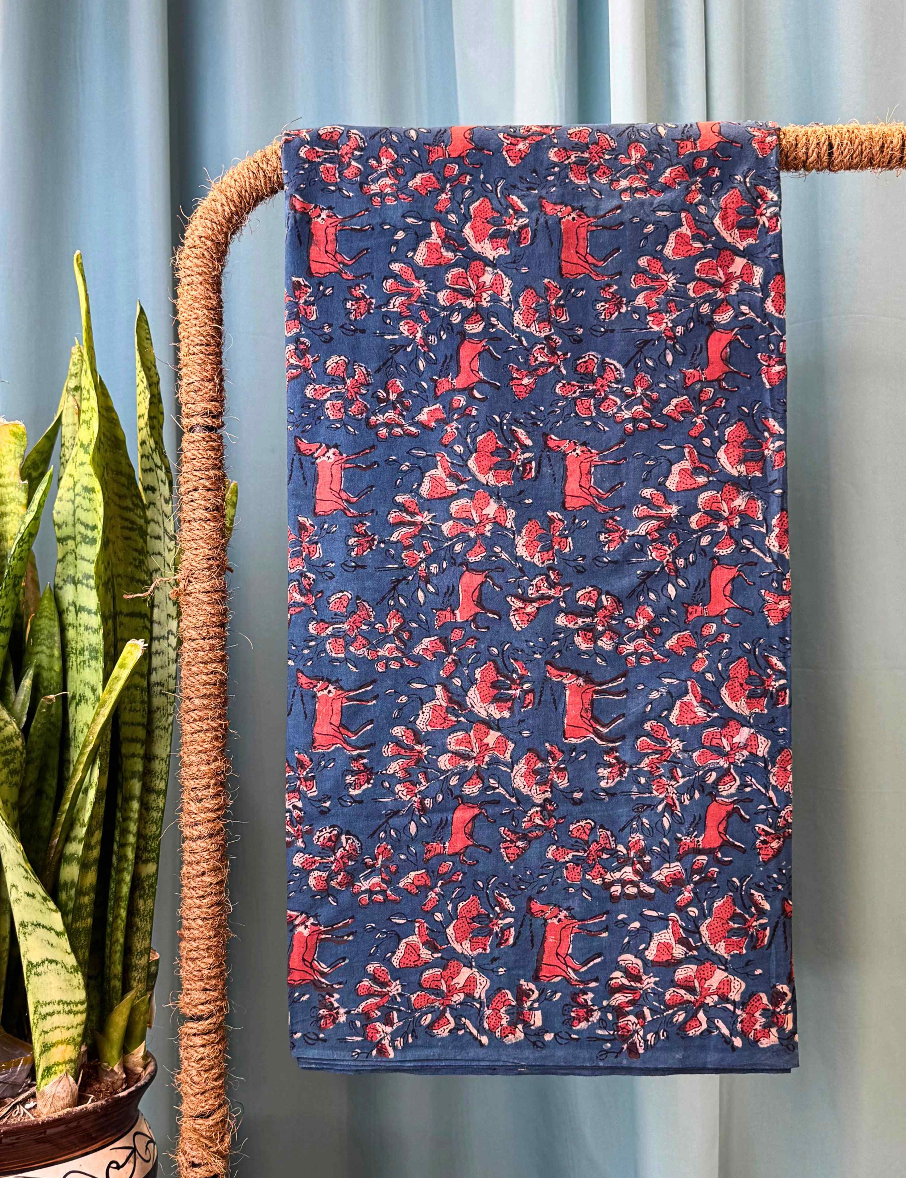 Indigo Ajrakh Fabric