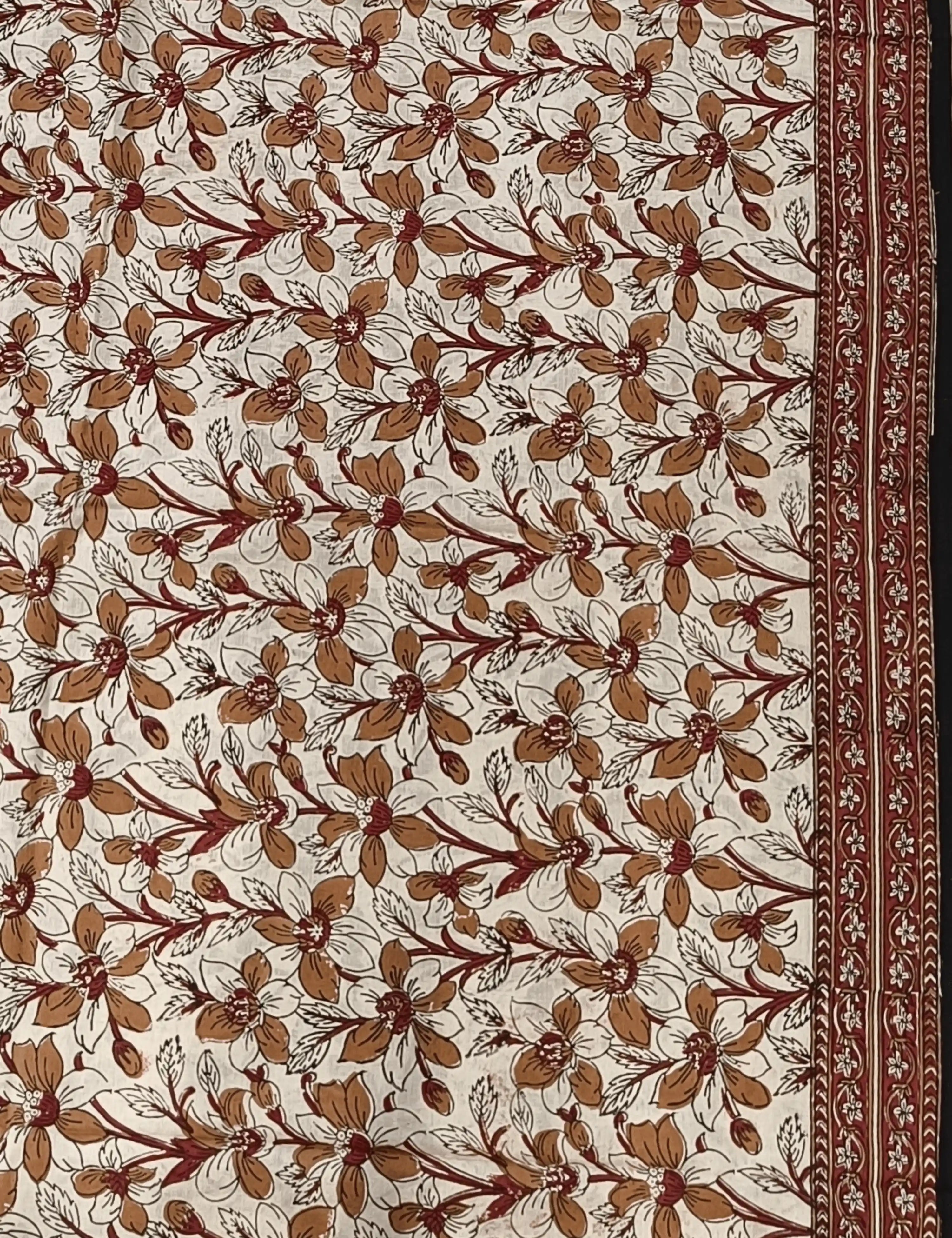 Indus Cream Bagru Saree