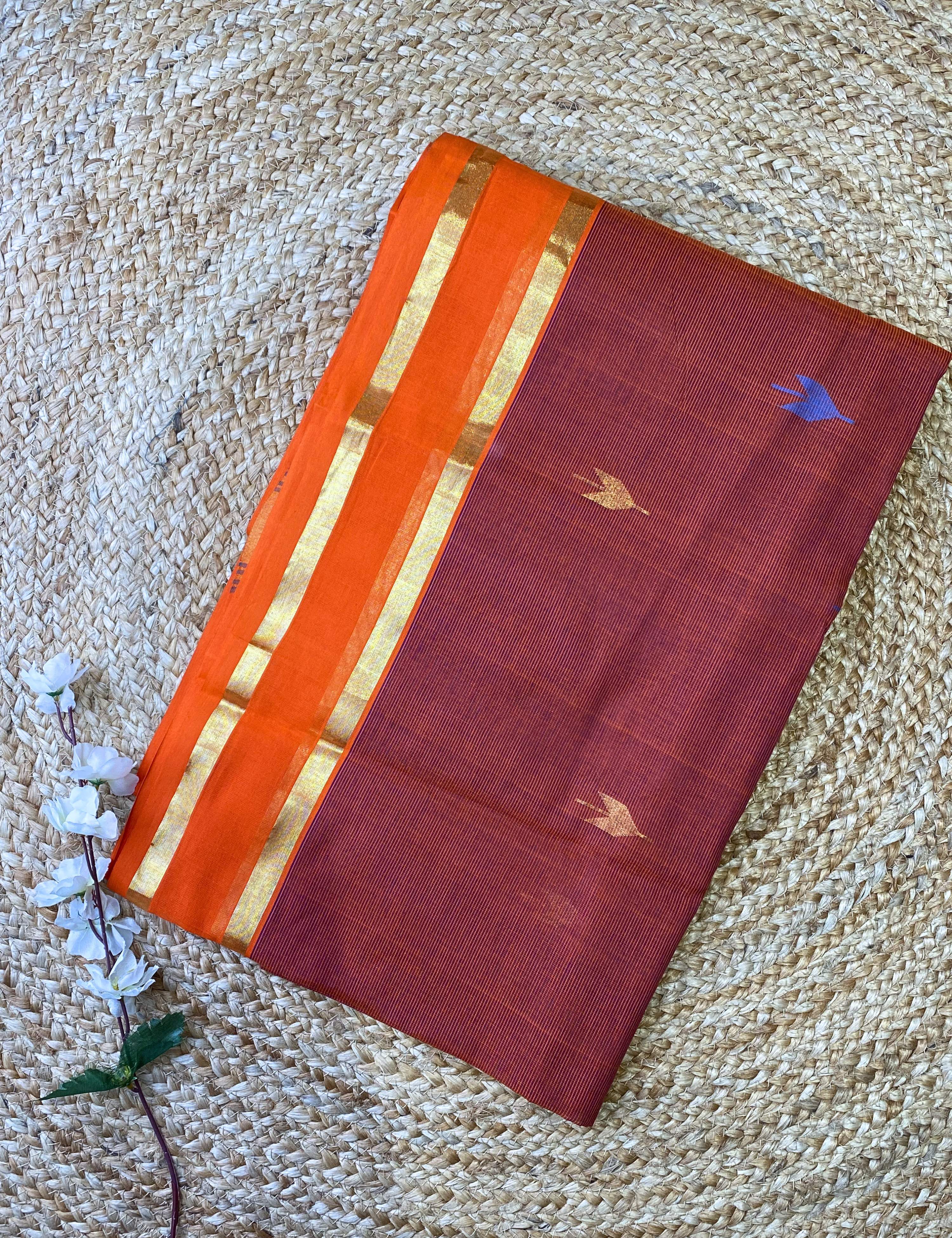Durva Maroon Venkatagiri Saree
