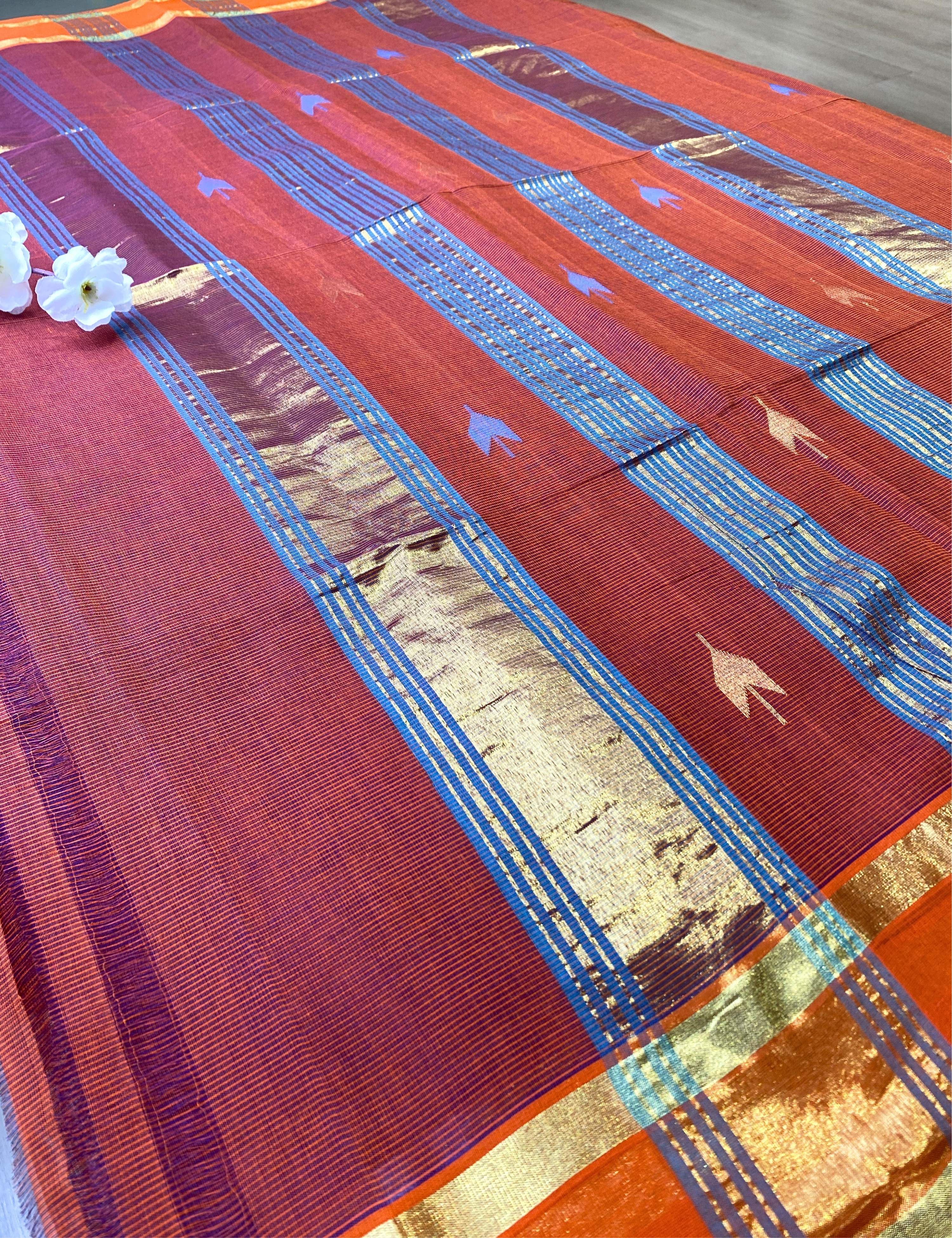 Durva Maroon Venkatagiri Saree