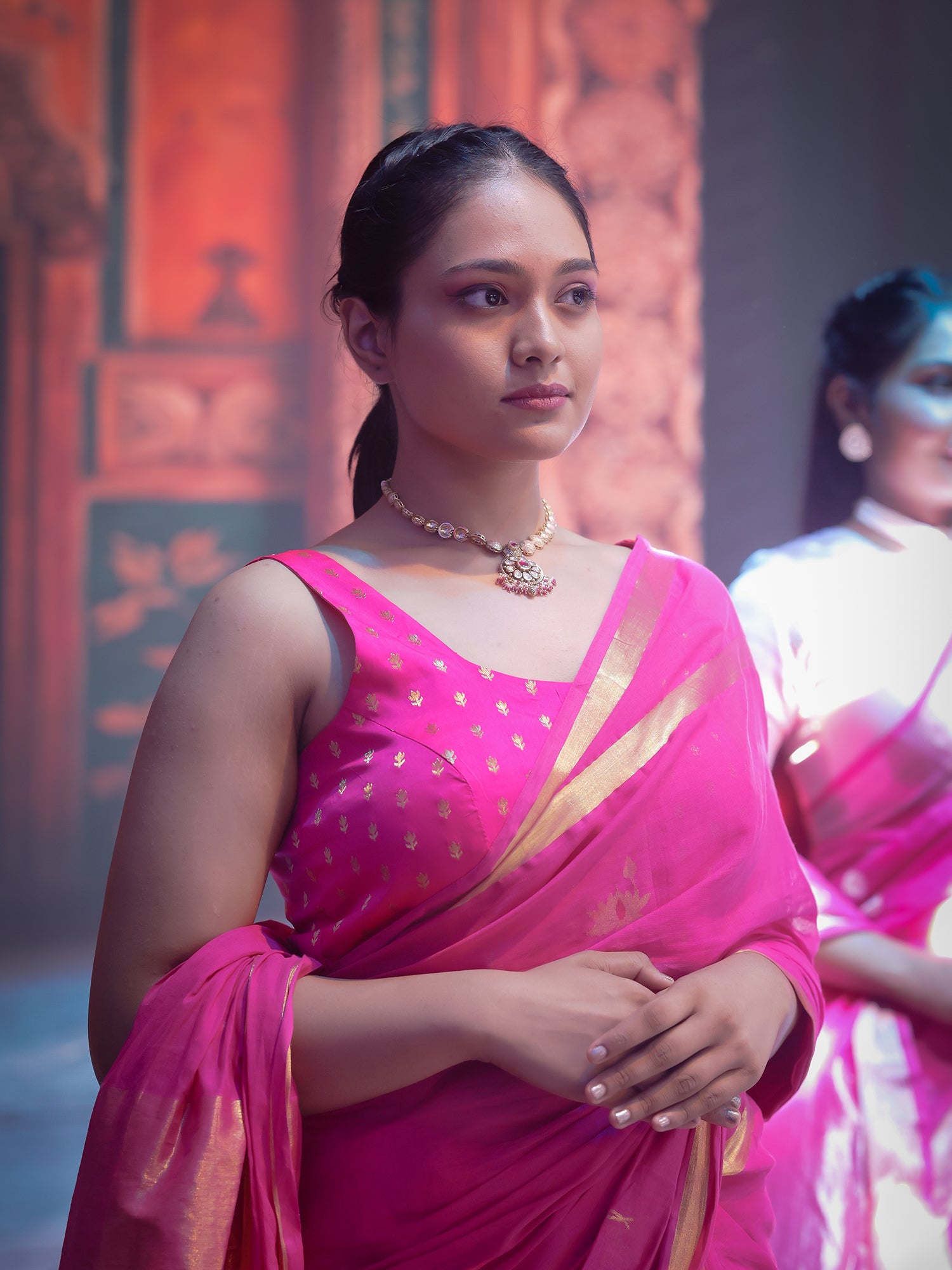 Kamal Fuchsia Venkatagiri Saree