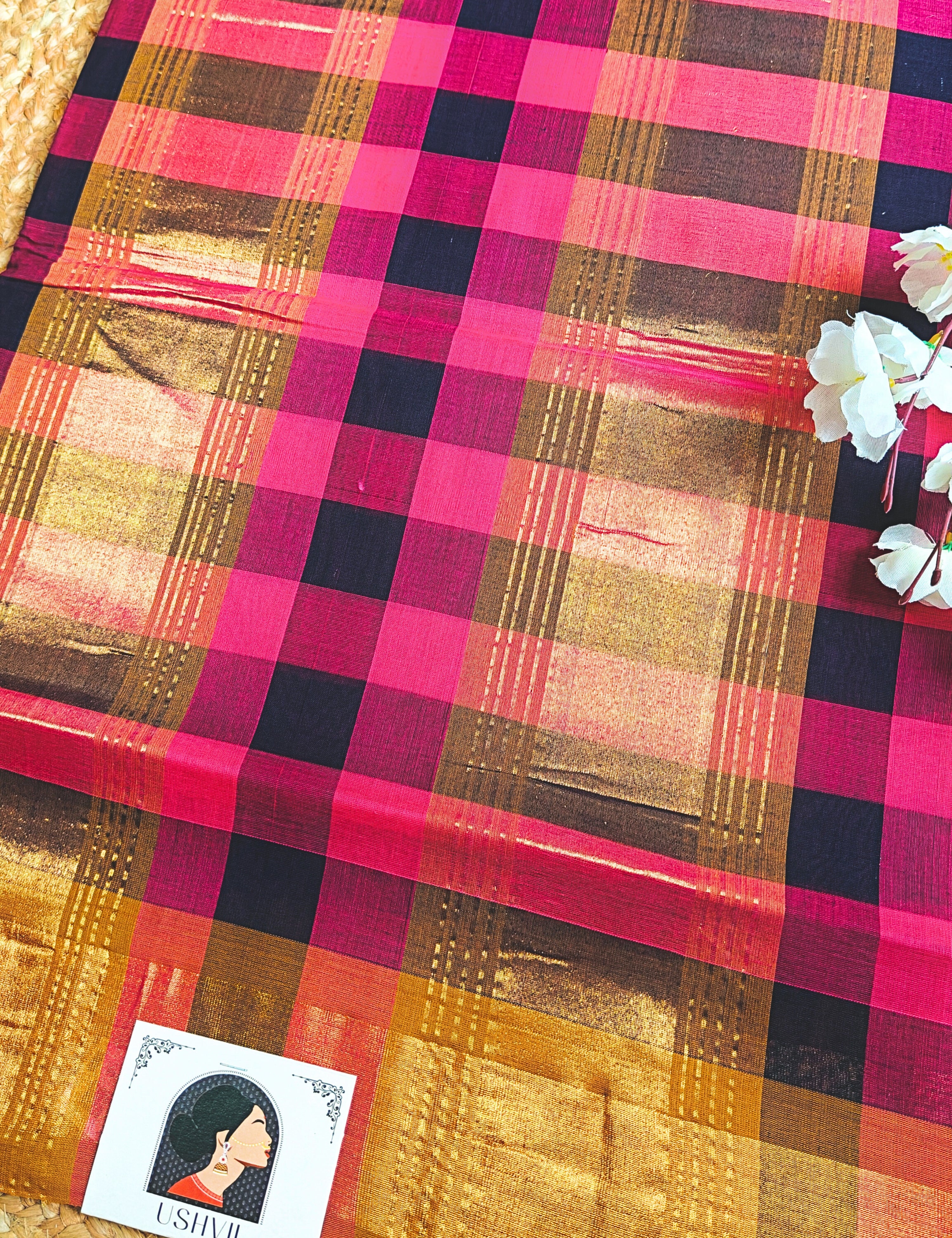 Sudha Pink Venkatagiri Saree