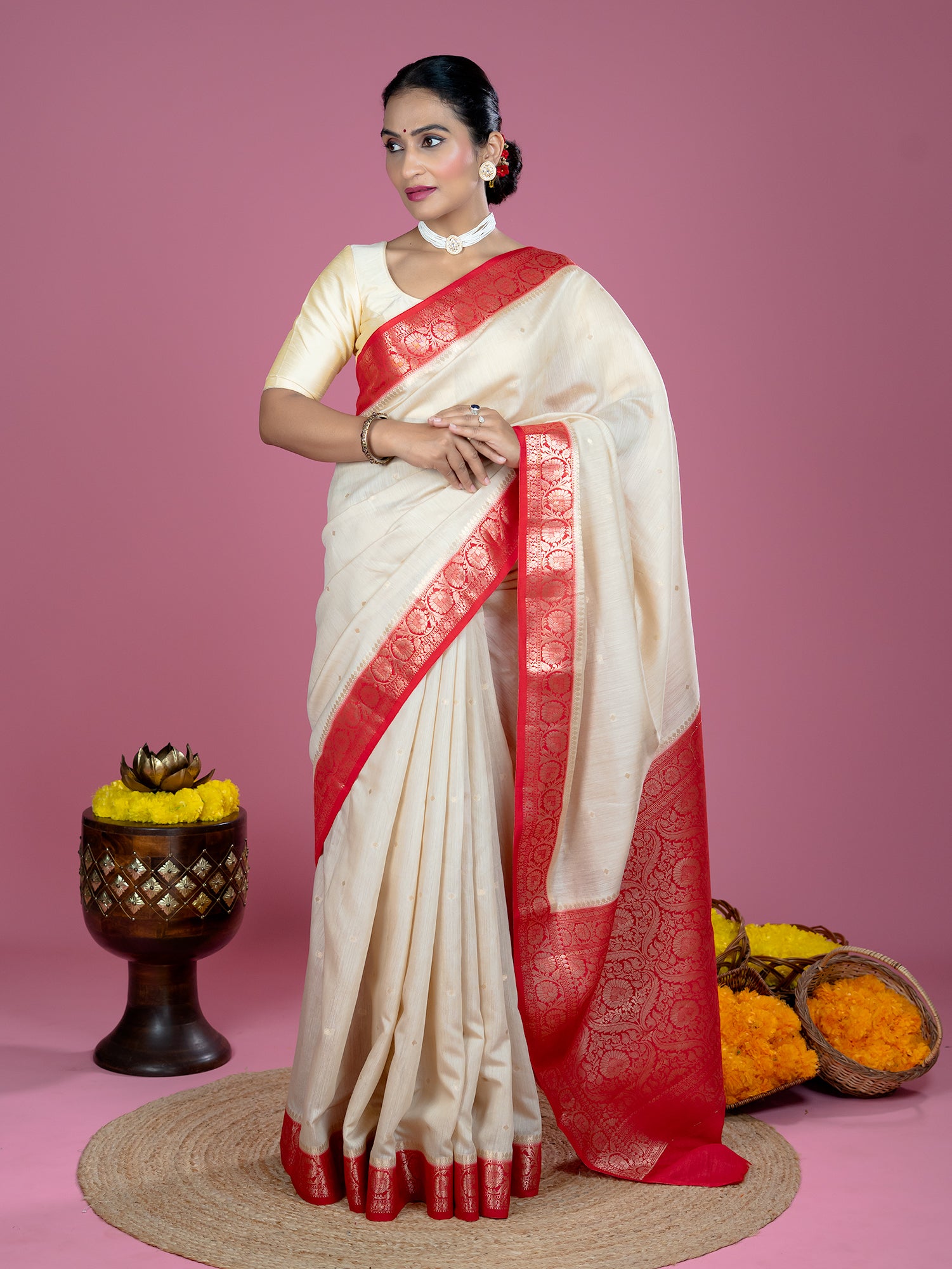 Pure Muga Silk Banarasi Saree