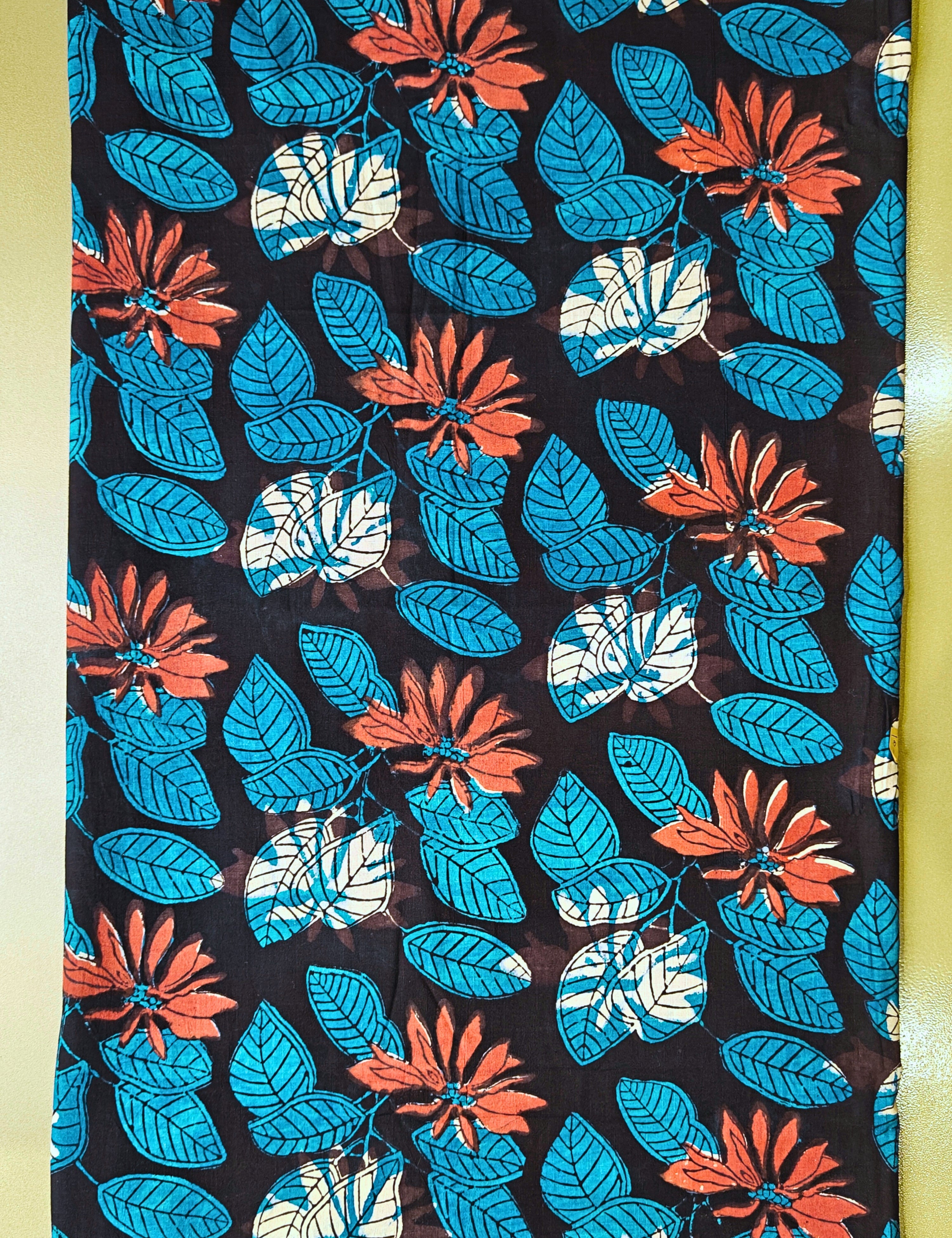 Black Bagru Fabric