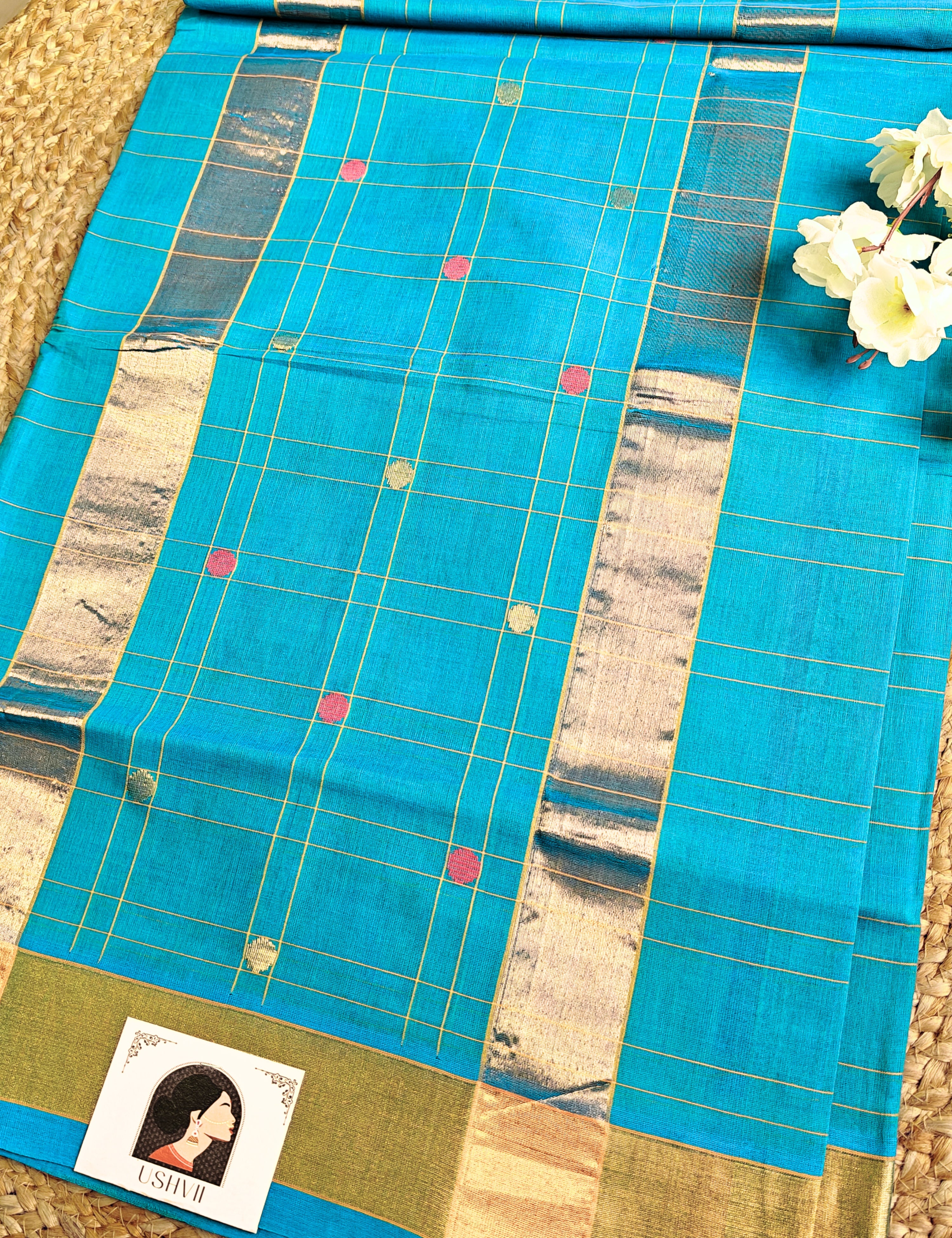 Sudha Blue Venkatagiri Saree