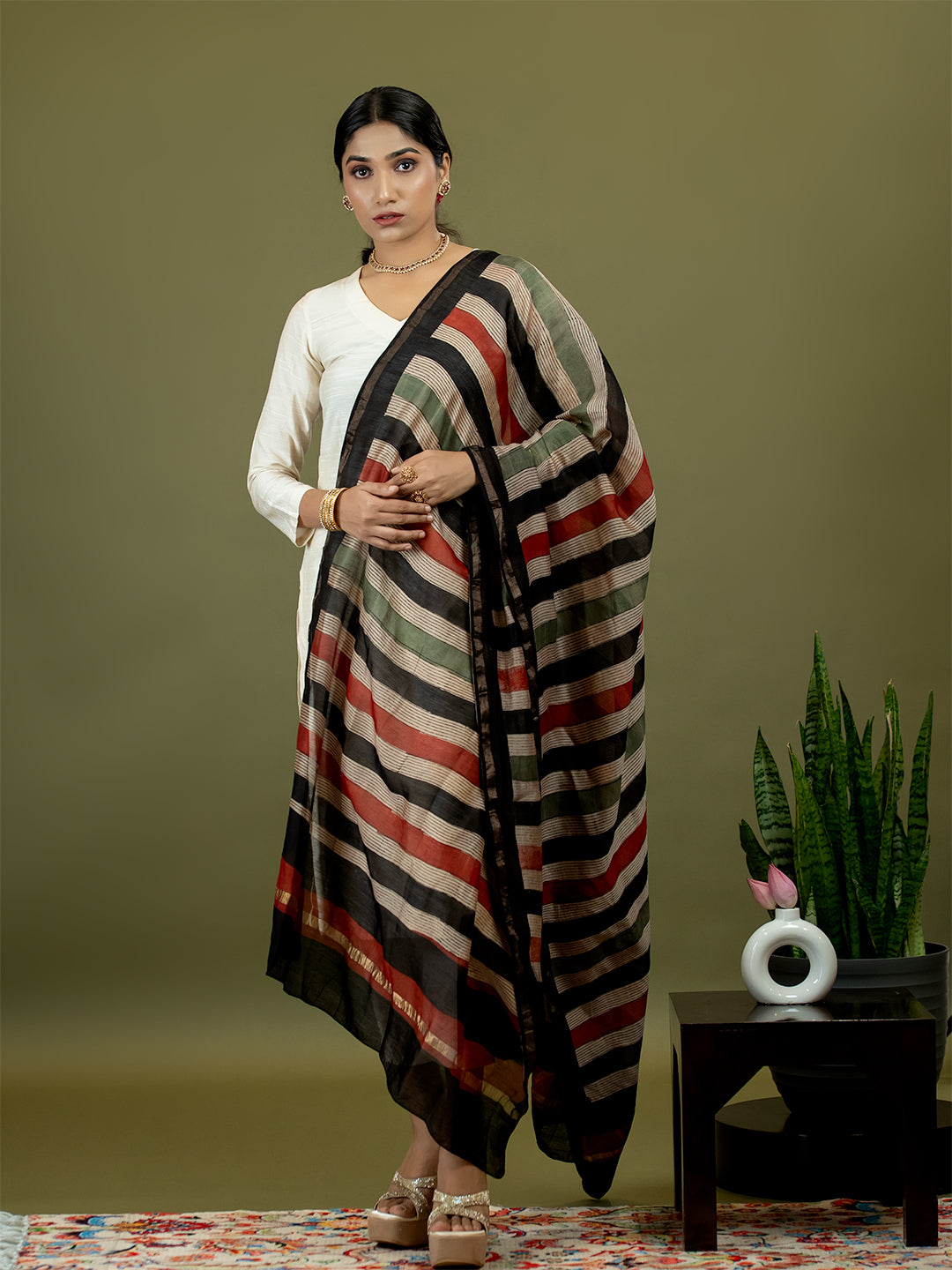 Rituja Multicolored Ajrakh Dupatta