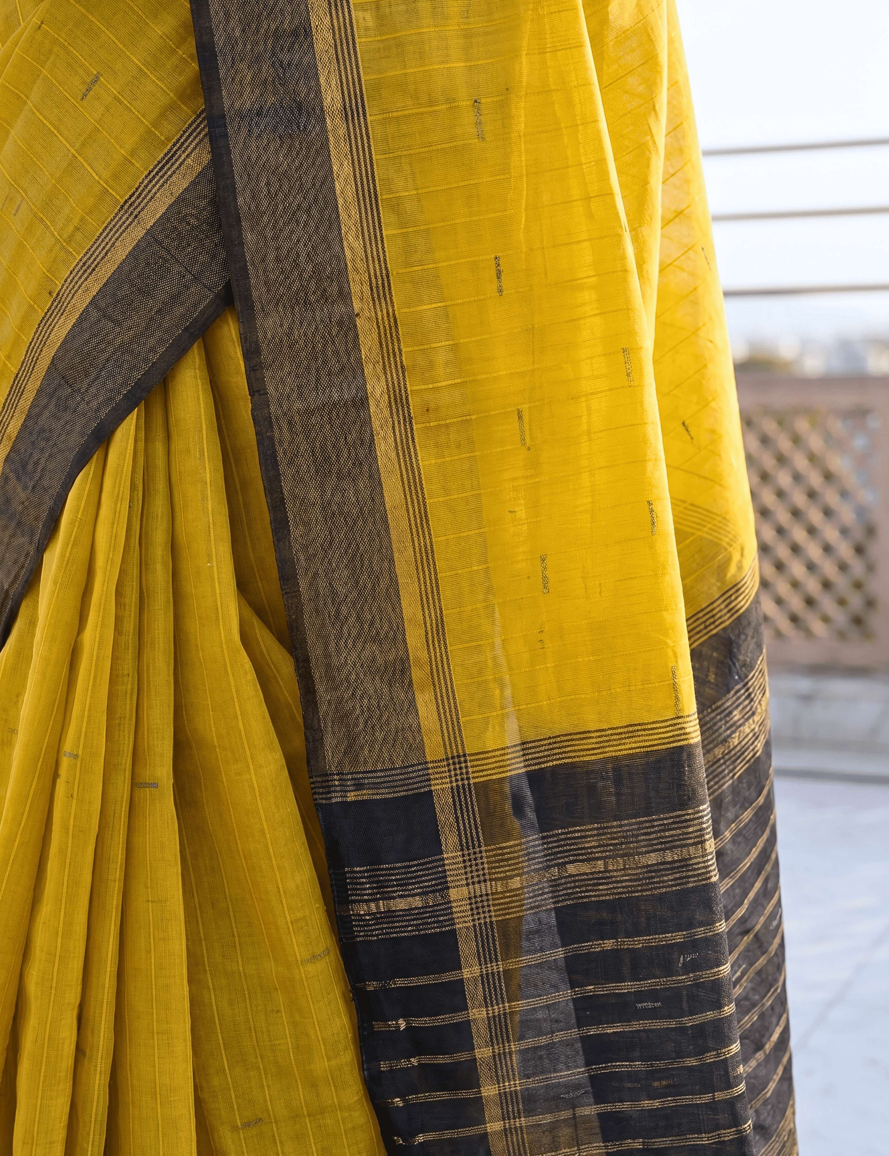 Vara Mustard Negamam Cotton Saree
