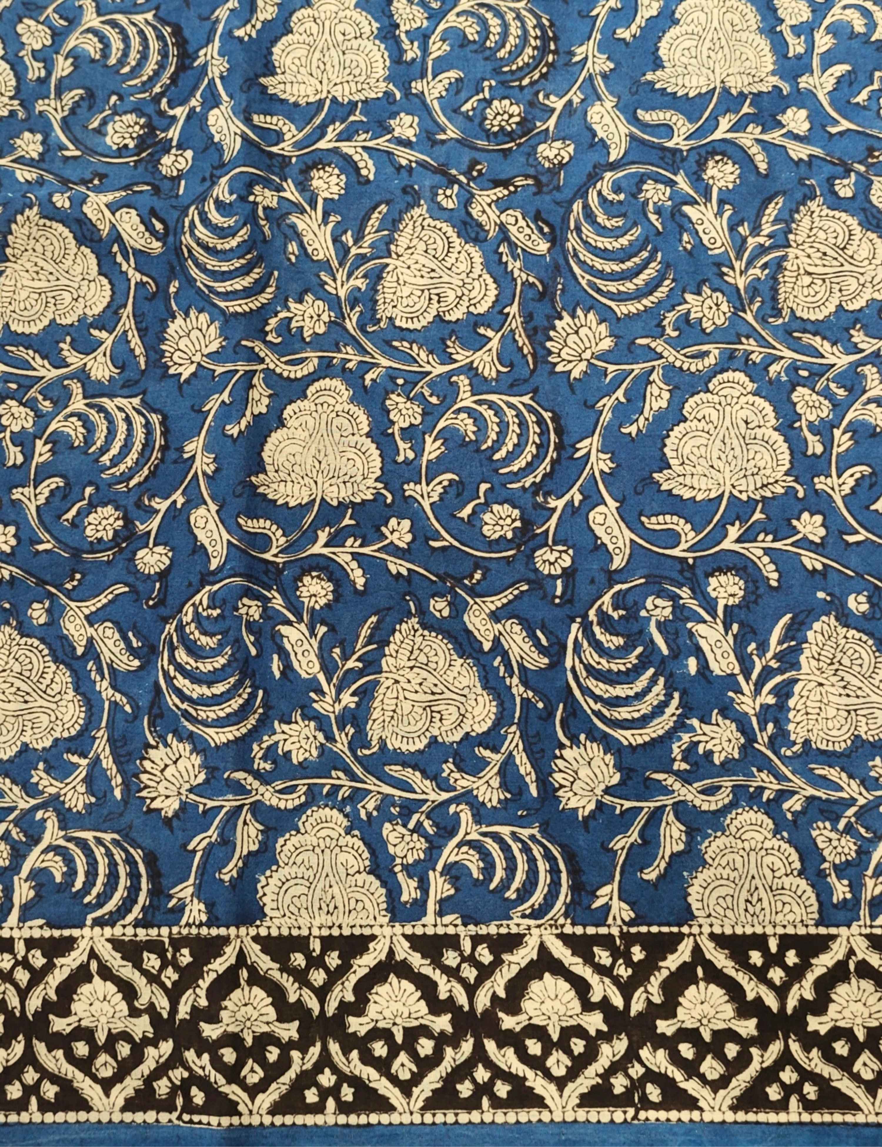 Chaya Blue Bagru Saree