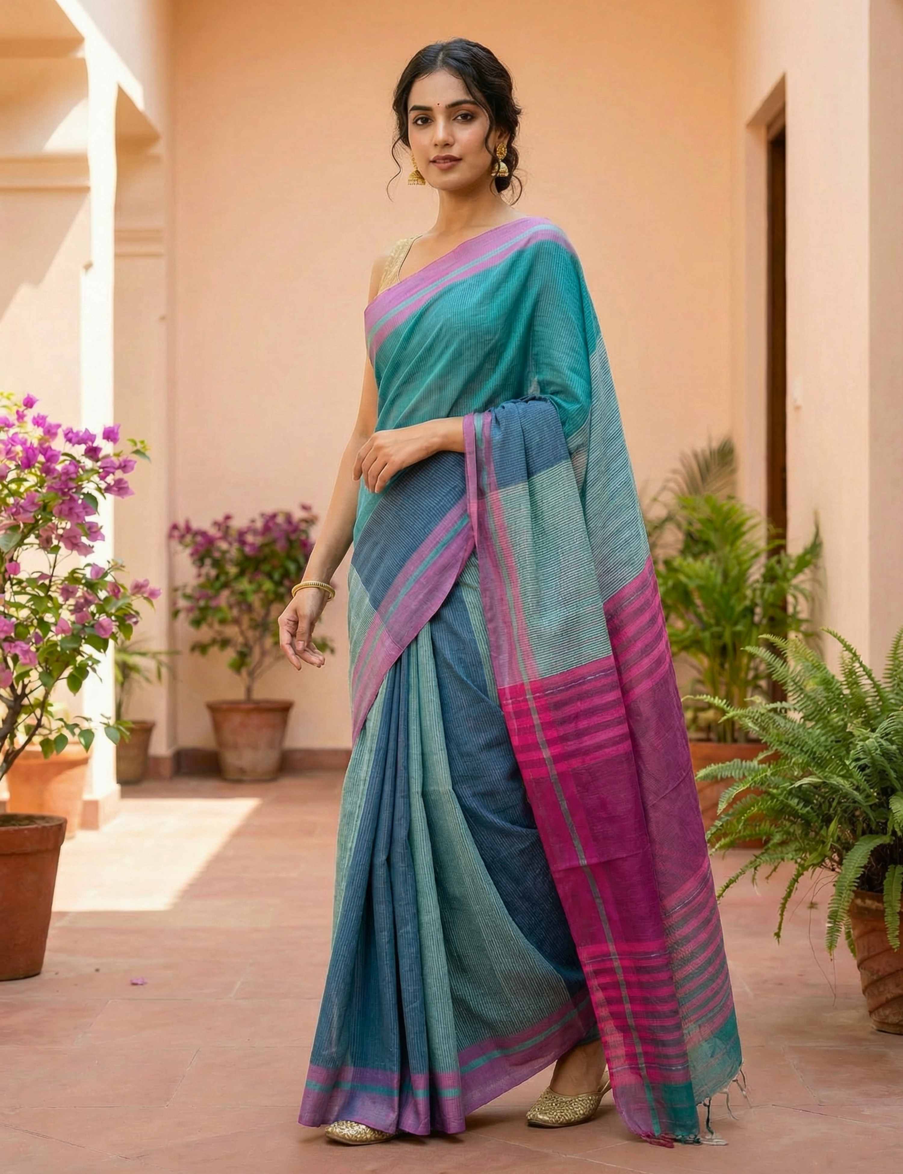 Ganga Aqua Dhaniakhali Saree