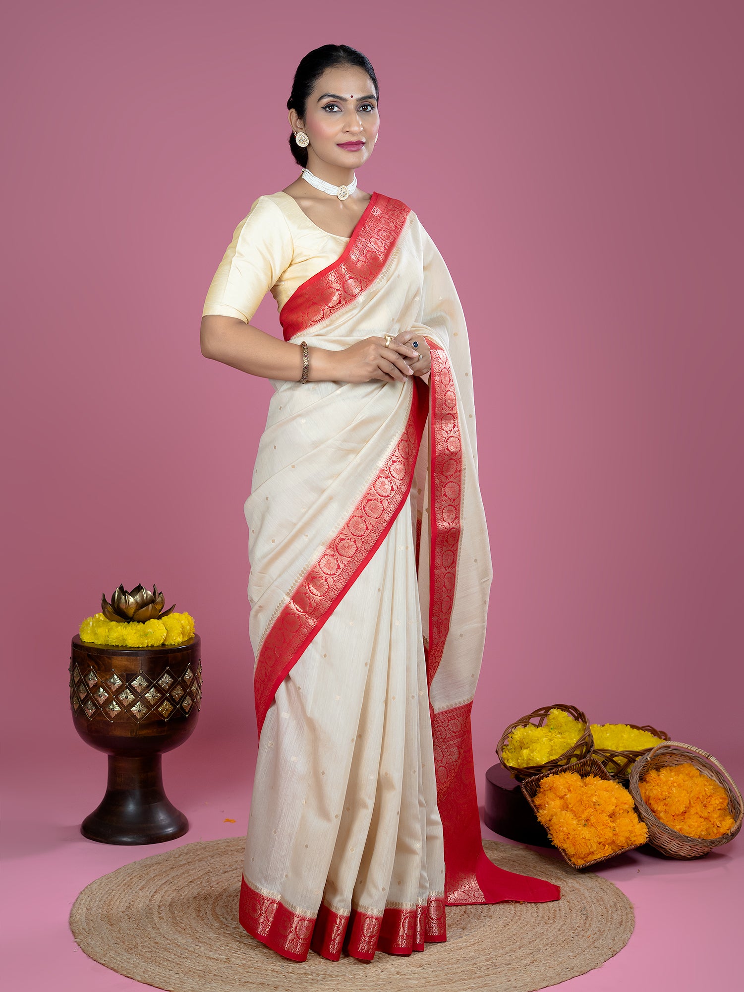 Pure Muga Silk Banarasi Saree