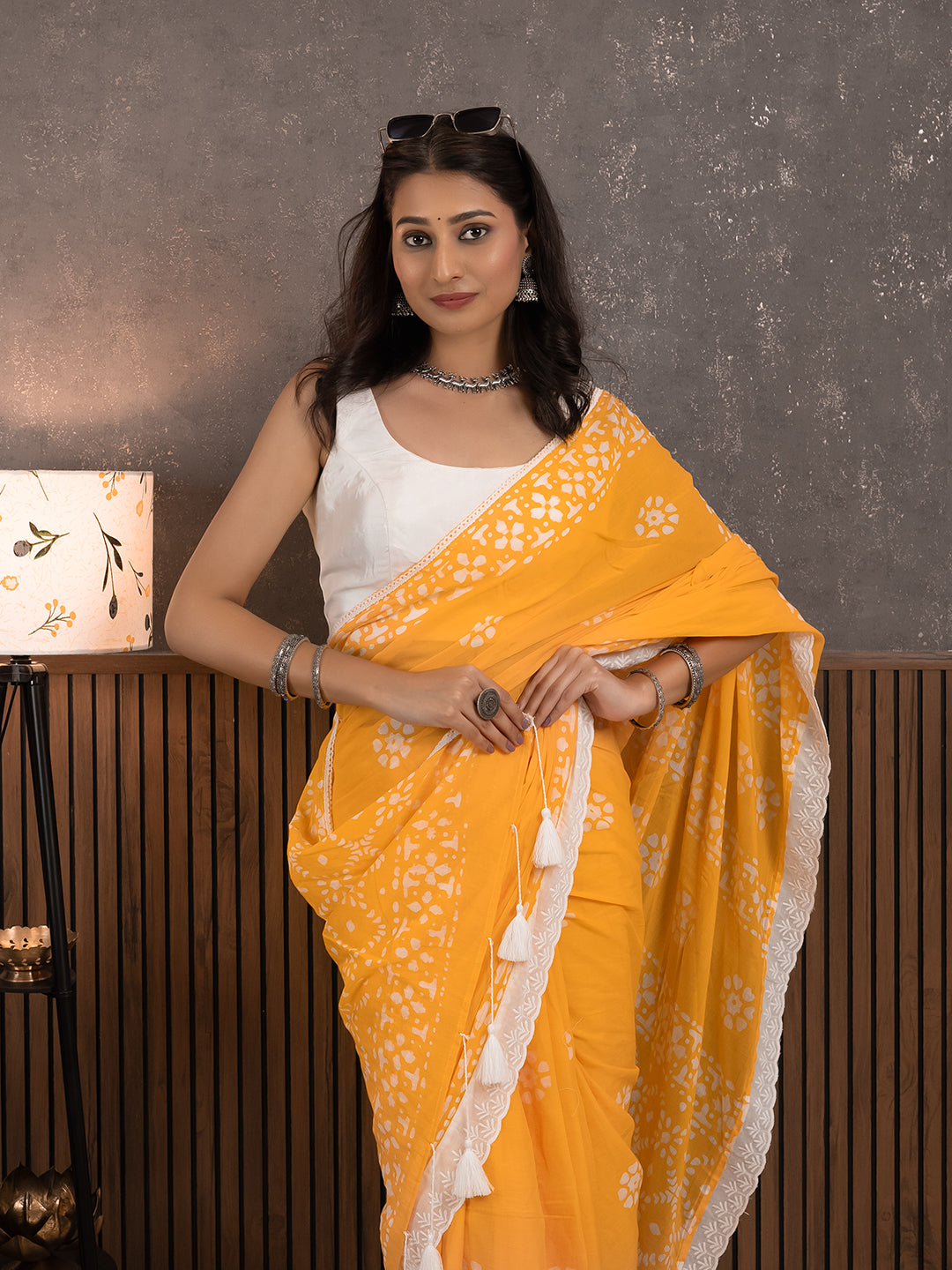 Suti Dil Yellow Batik Saree
