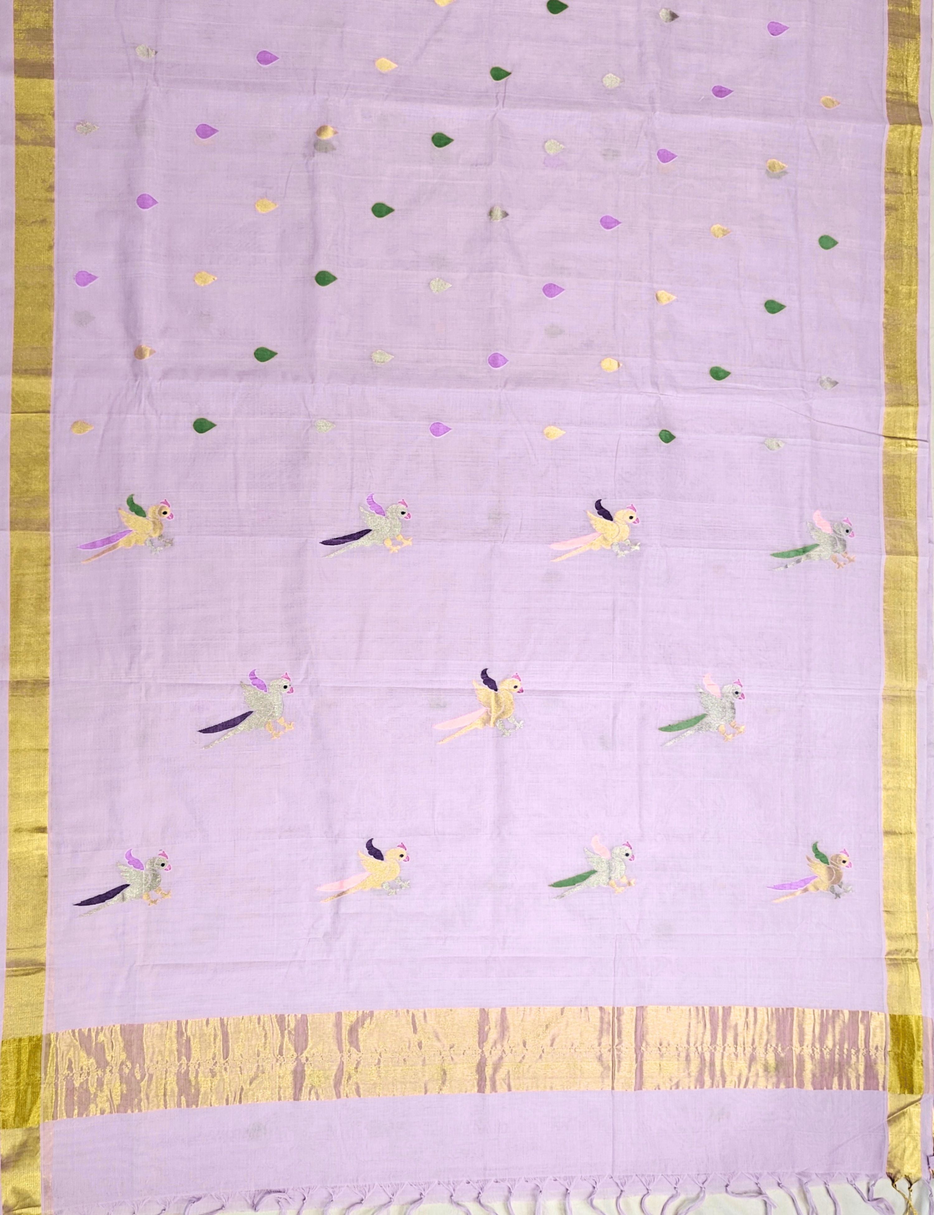 Popat Lavender Venkatagiri Saree