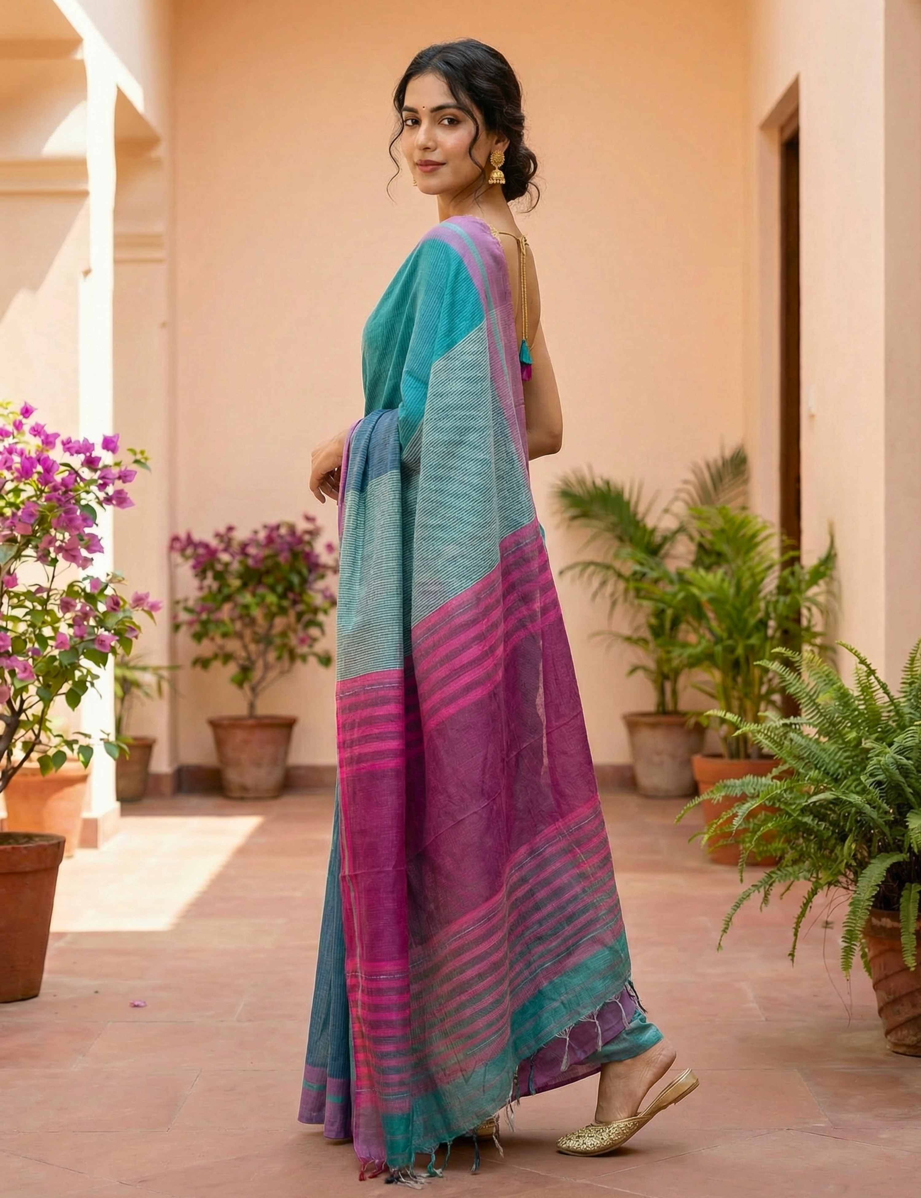Ganga Aqua Dhaniakhali Saree