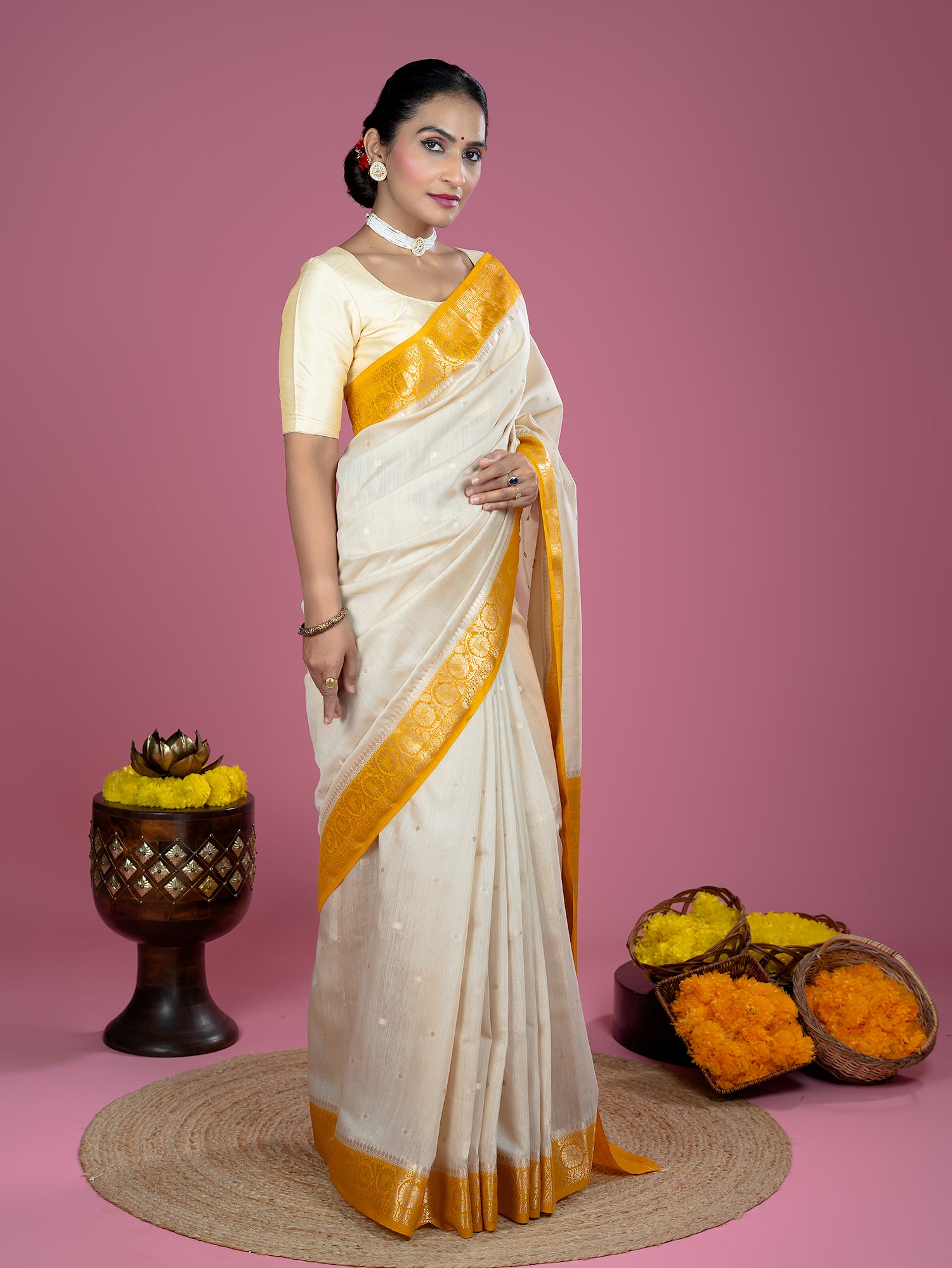 Pure Muga Silk Banarasi Saree