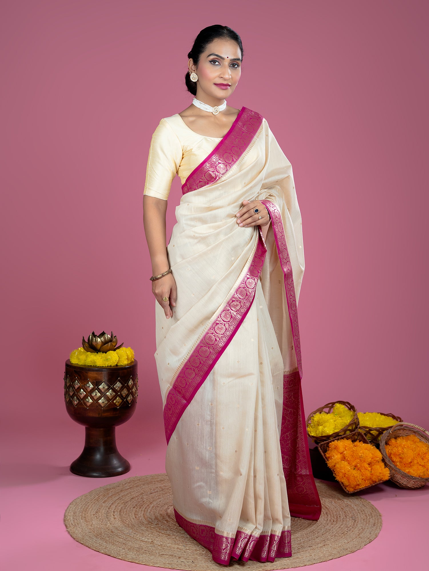 Pure Muga Silk Banarasi Saree