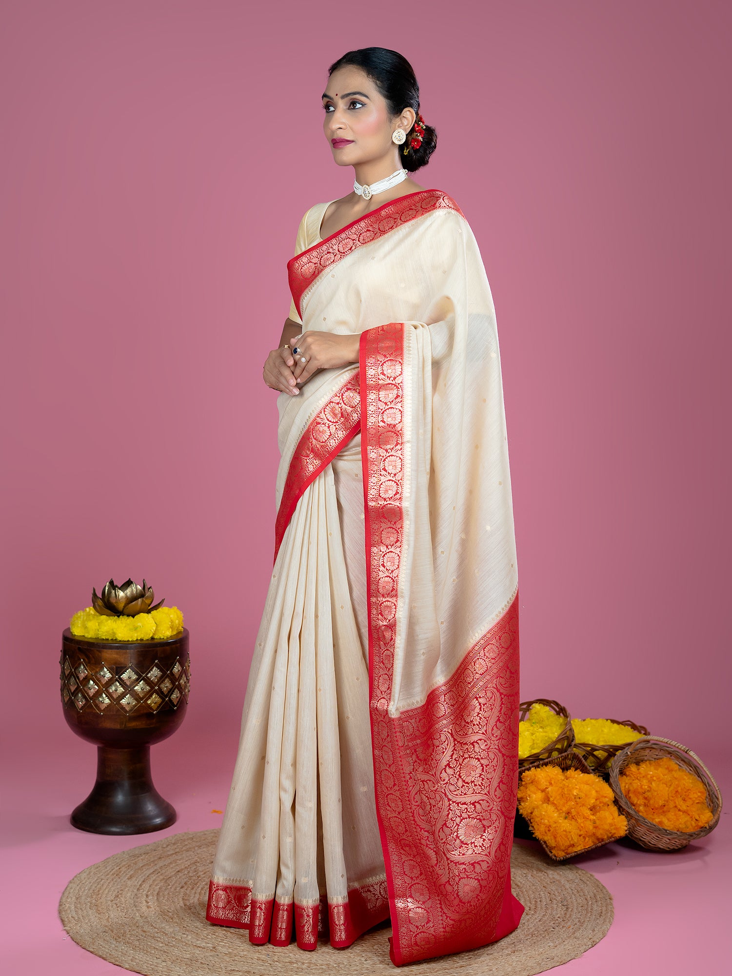 Pure Muga Silk Banarasi Saree